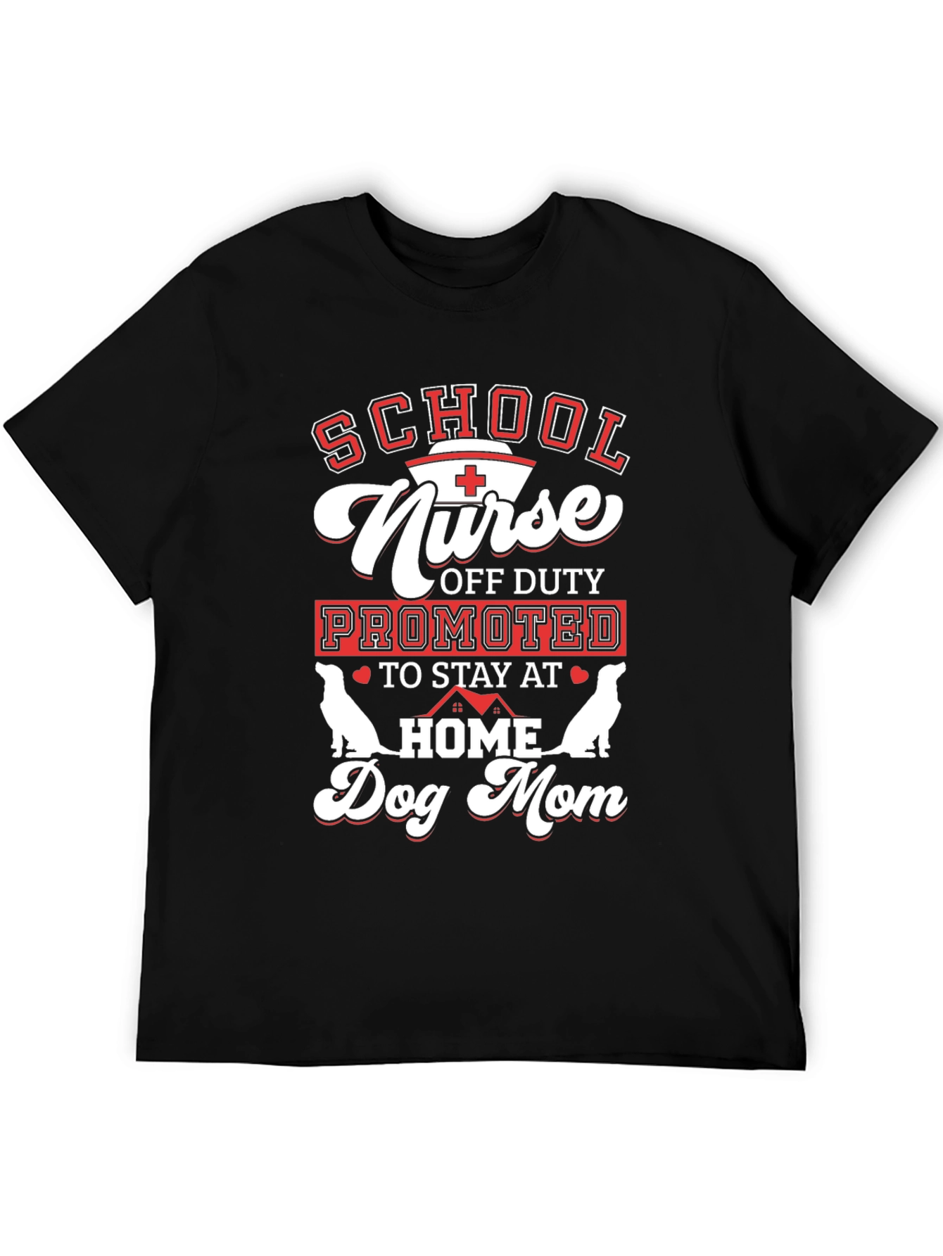 School Nurse Dog Mom Graphic Tee