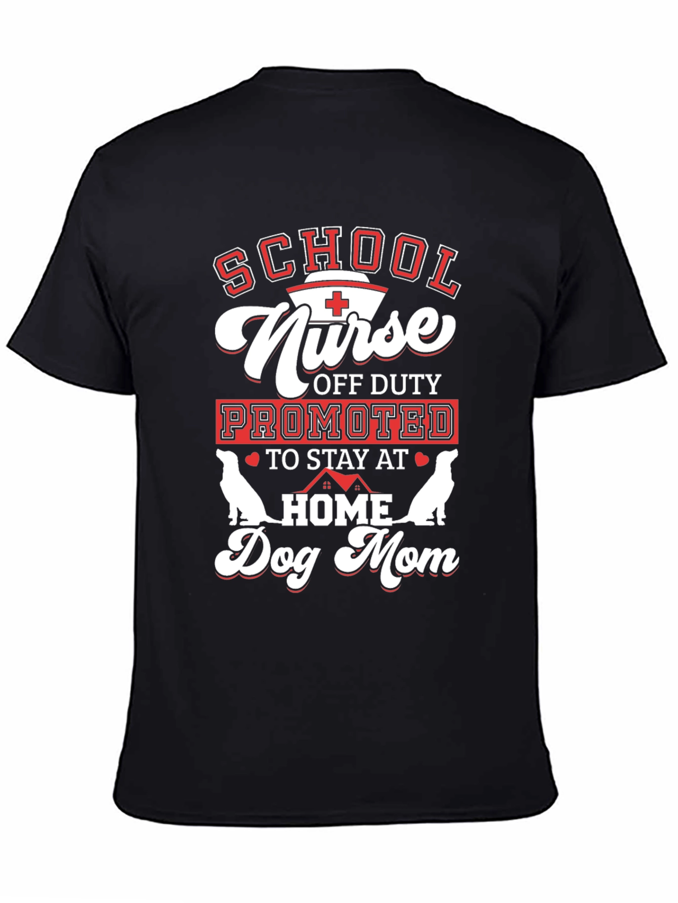 School Nurse Dog Mom Graphic Tee