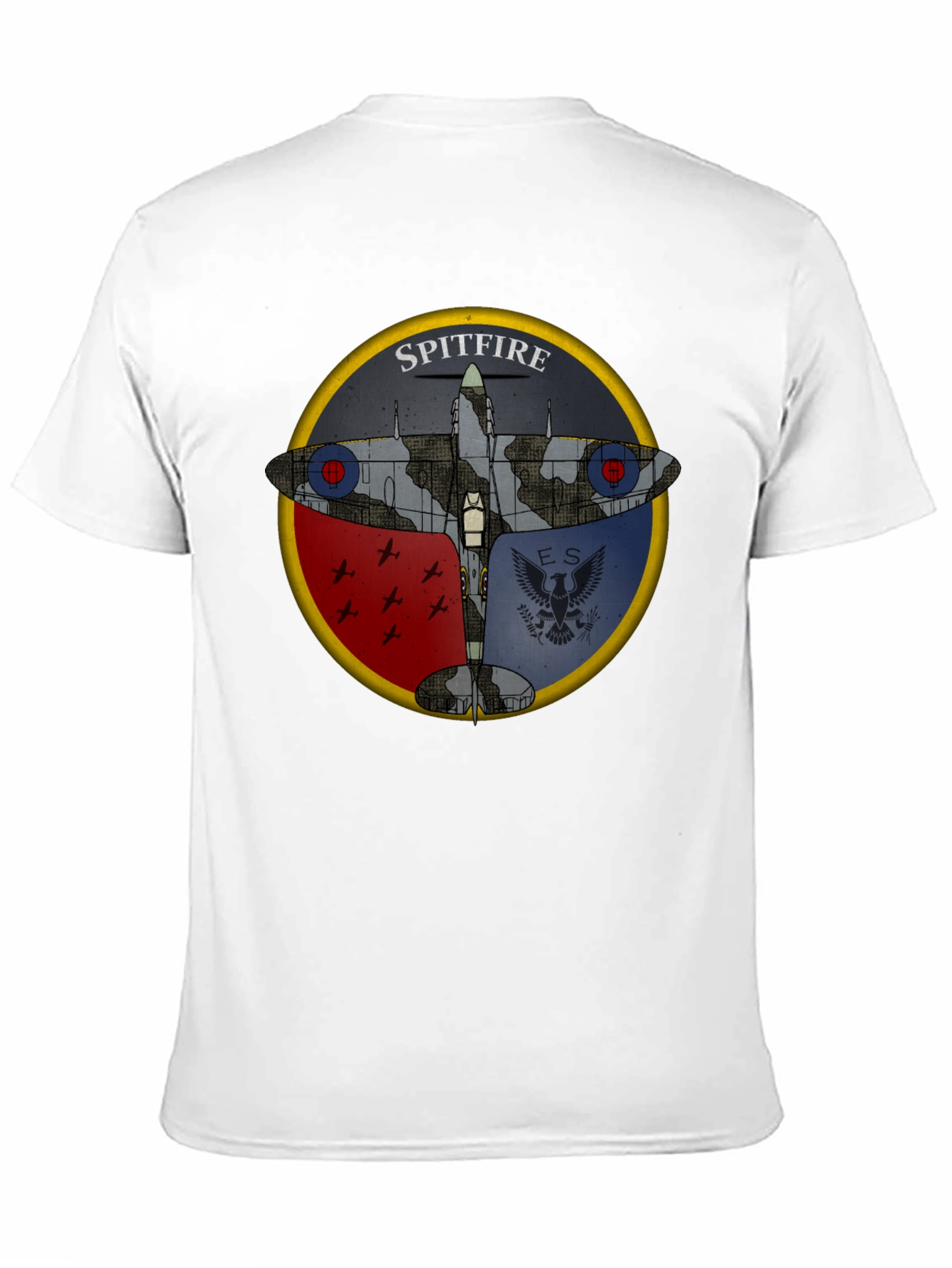 Spitfire Plane Graphic Black T-Shirt