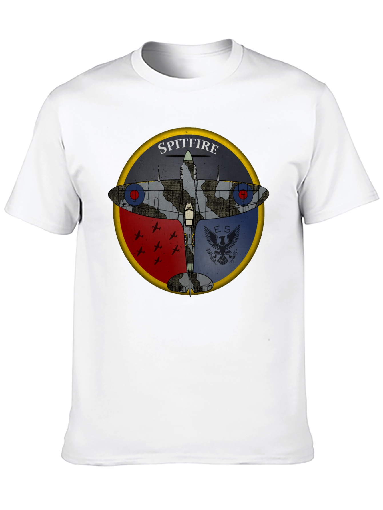 Spitfire Plane Graphic Black T-Shirt