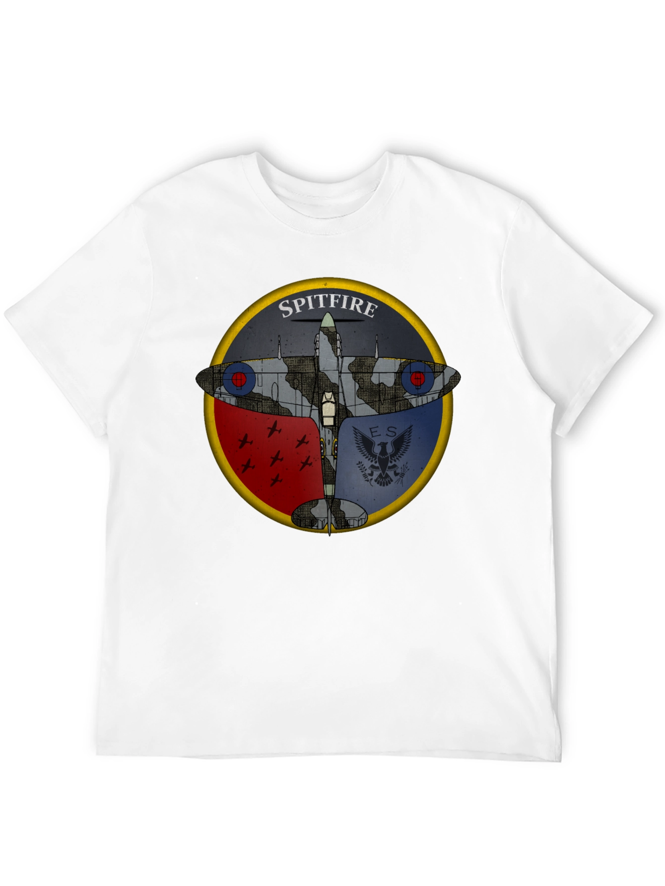 Spitfire Plane Graphic Black T-Shirt
