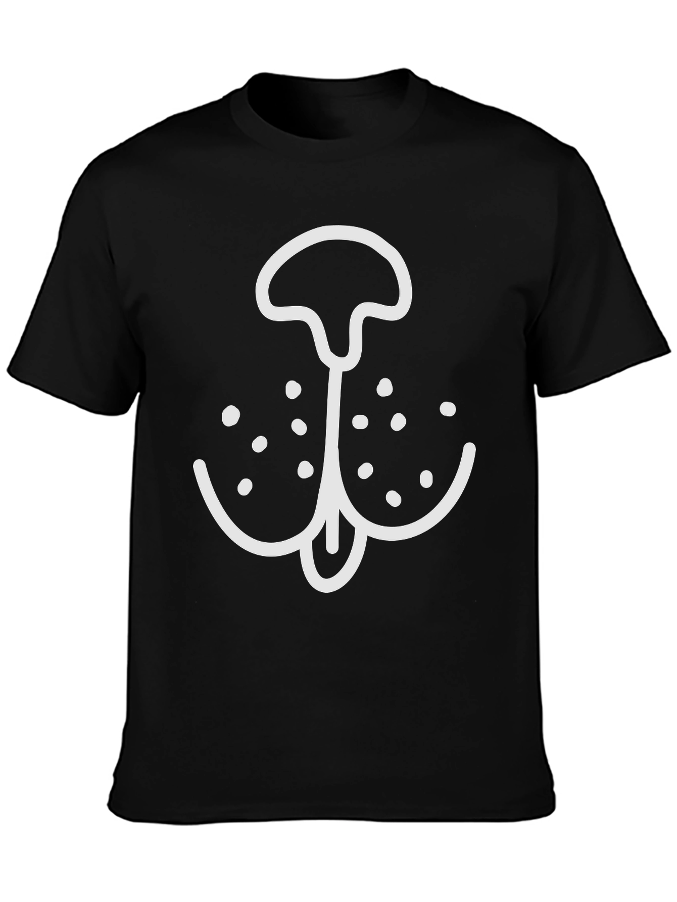 Dog Nose Graphic Tee - Black Cotton T-Shirt