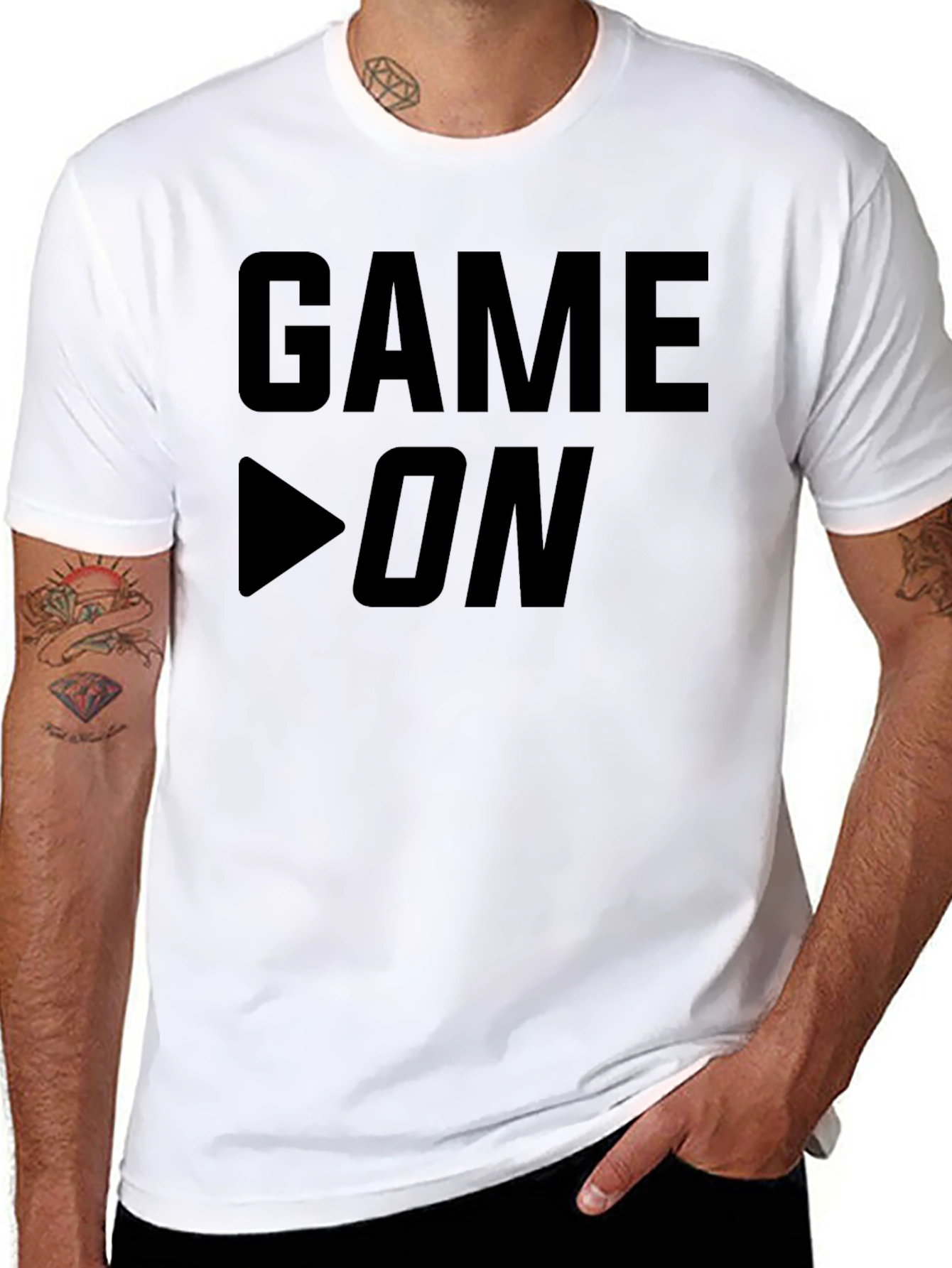 Game On Black Graphic Tee - Gamer Style