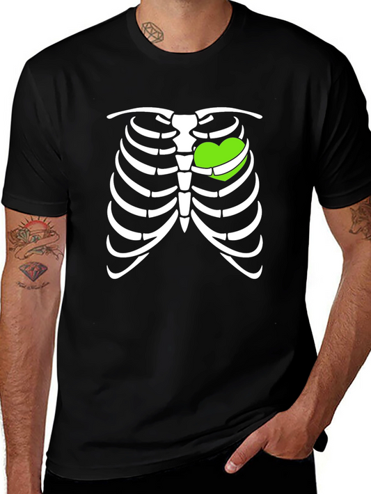 Heart Ribcage T-Shirt - Fun Halloween Tee