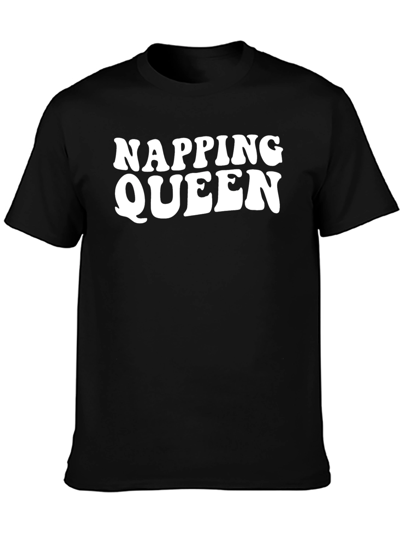 Napping Queen Black Graphic T-Shirt