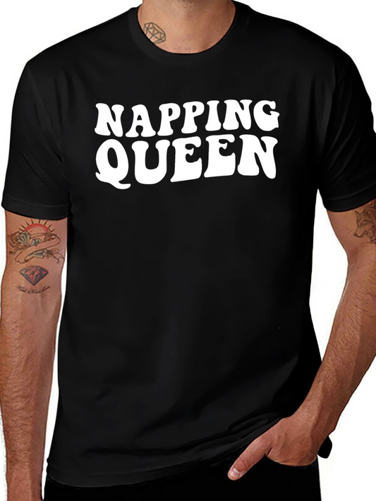 Napping Queen Black Graphic T-Shirt