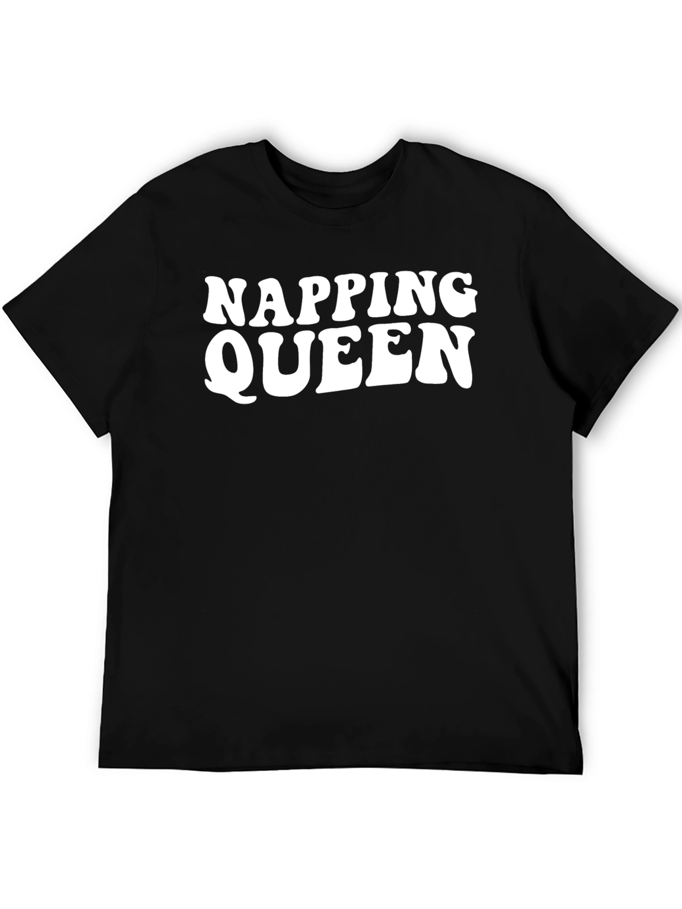 Napping Queen Black Graphic T-Shirt