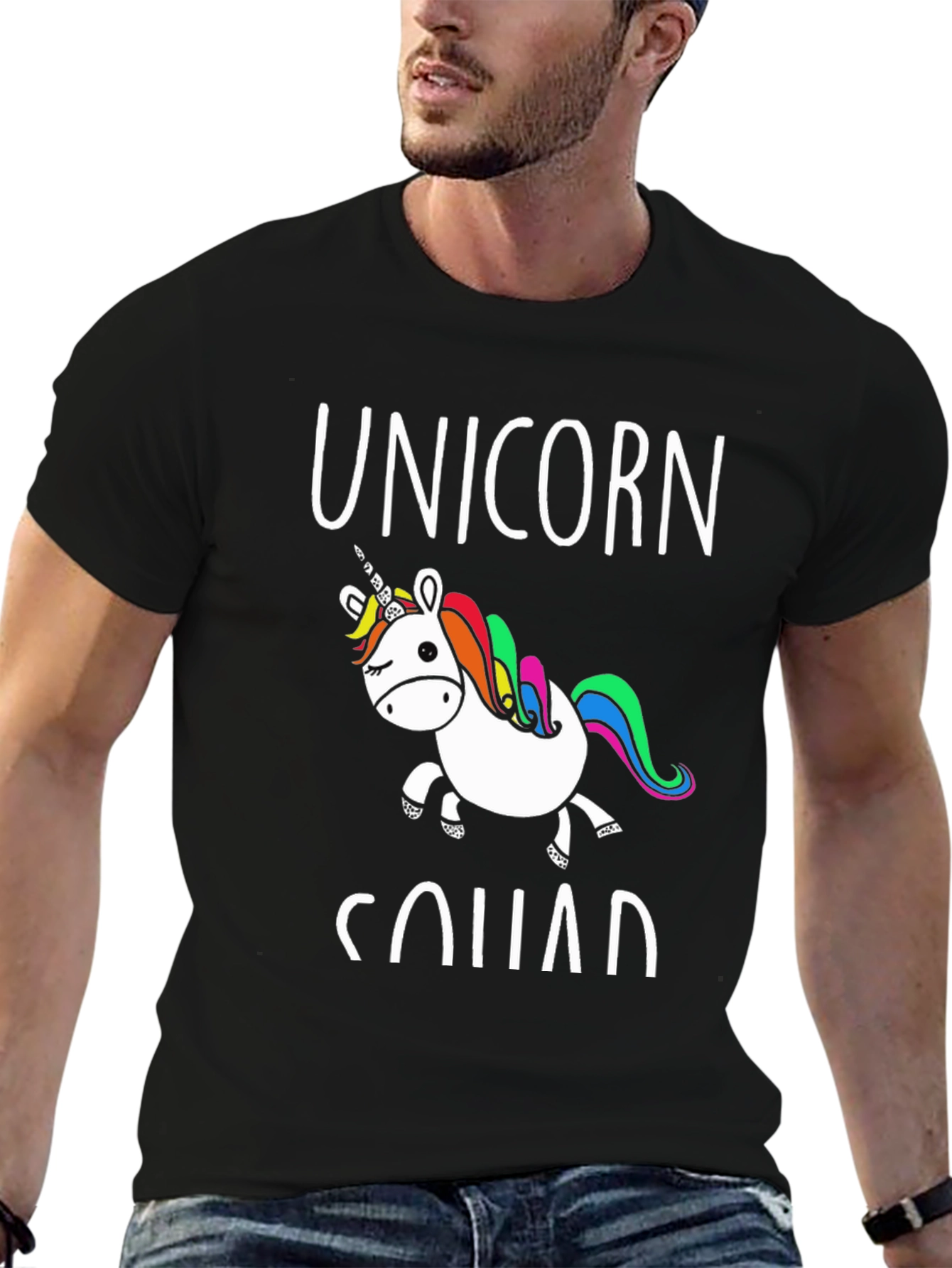 Unicorn Squad Graphic Tee - Black