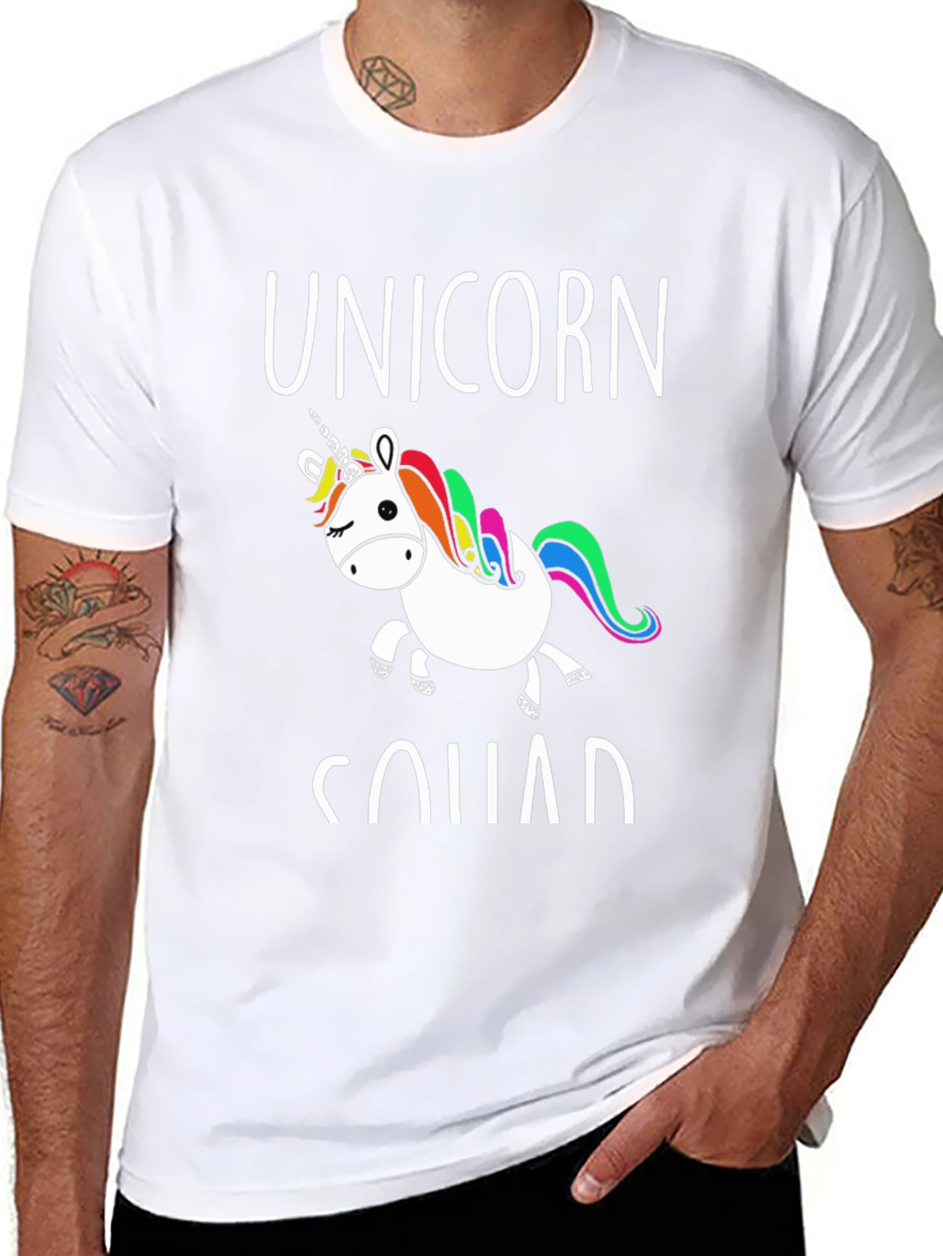 Unicorn Squad Graphic Tee - Black