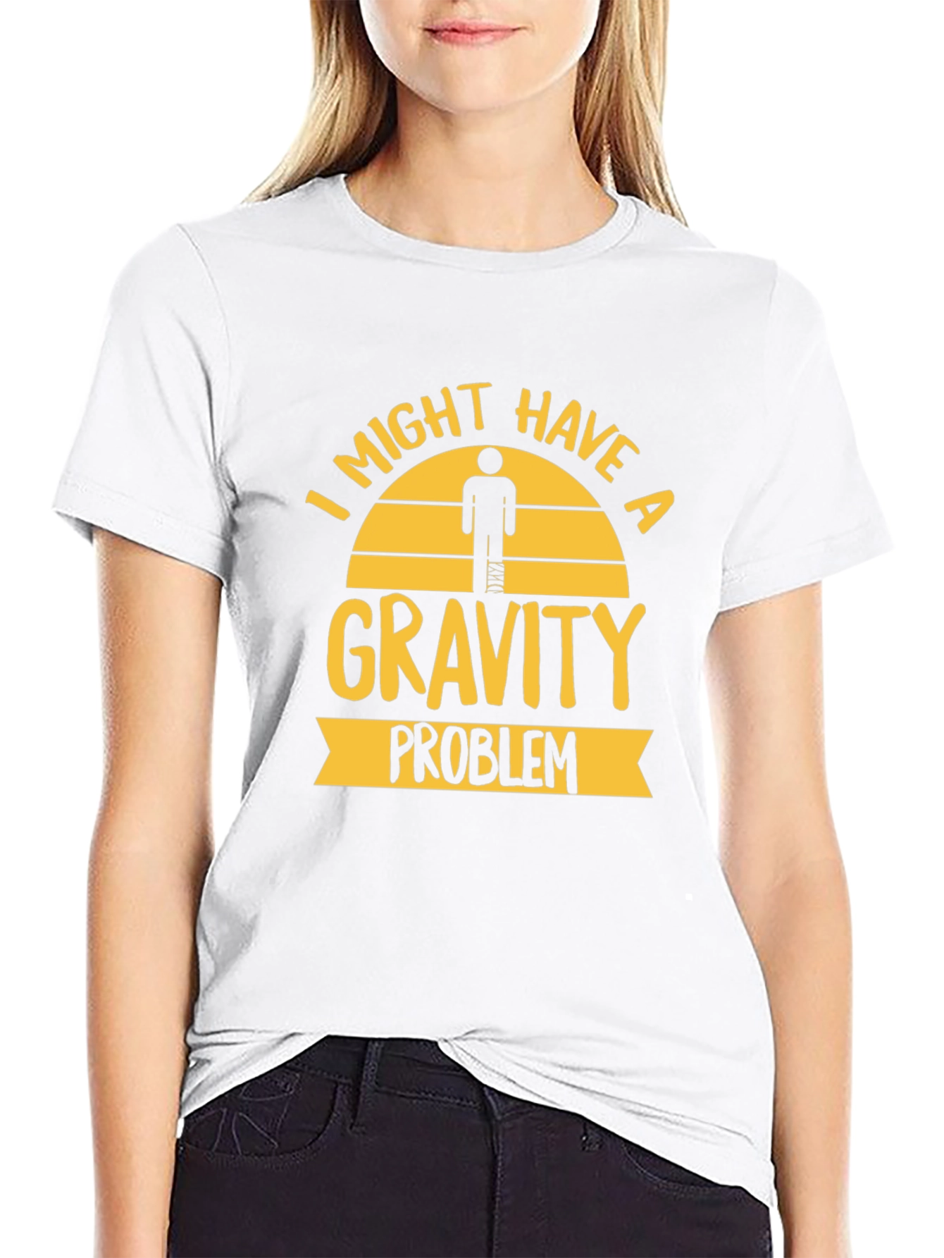 Gravity Problem Humor Graphic Tee
