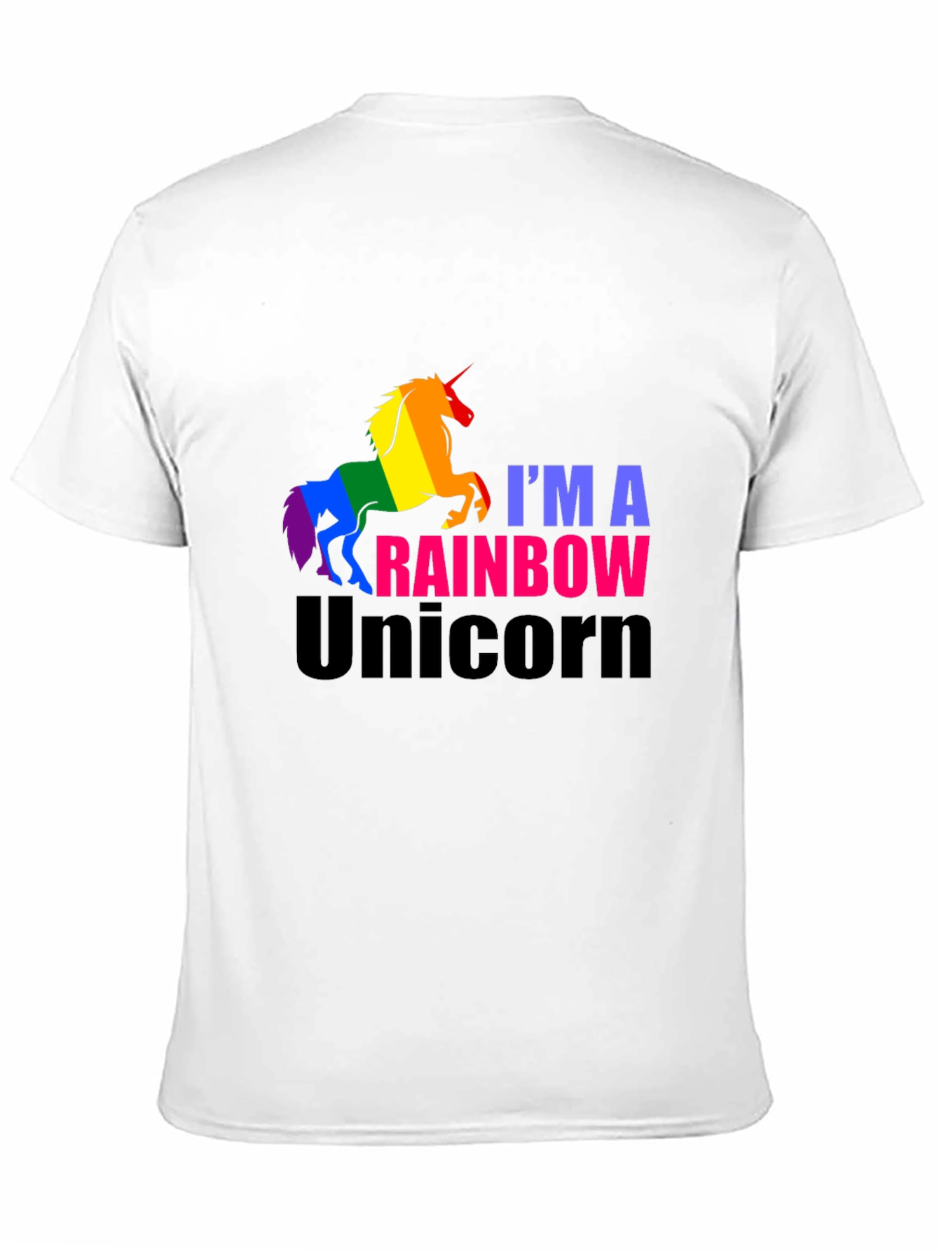 Rainbow Unicorn Graphic Tee - Black