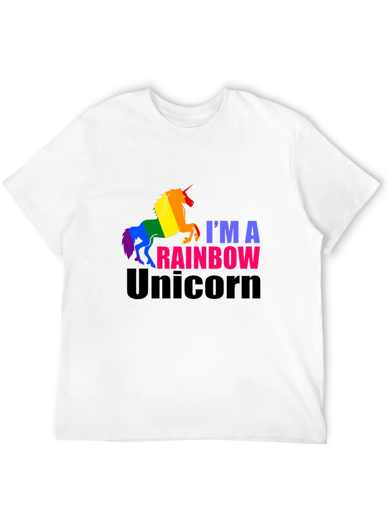 Rainbow Unicorn Graphic Tee - Black