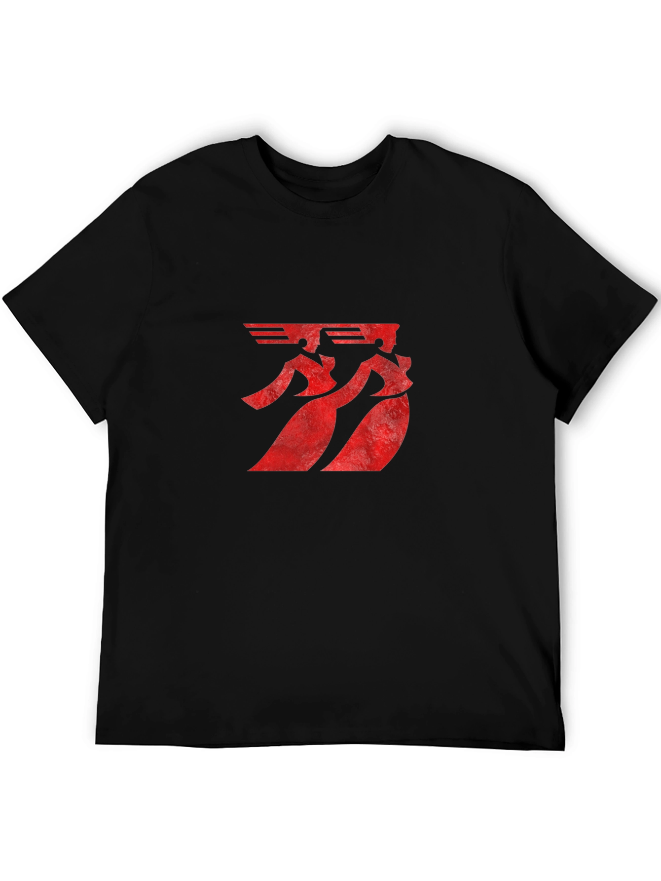 Mens Graphic Print T-Shirt - Red Symbol Design