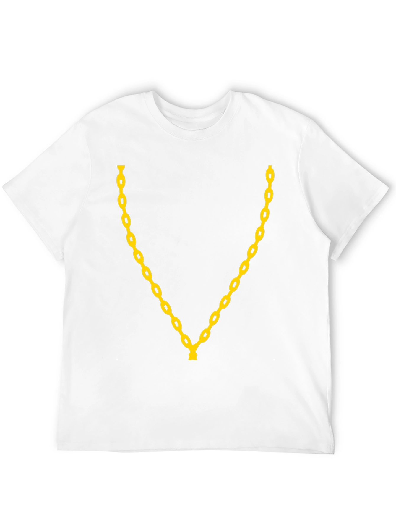 Chain Graphic Tee - Stylish Black Crew Neck T-Shirt