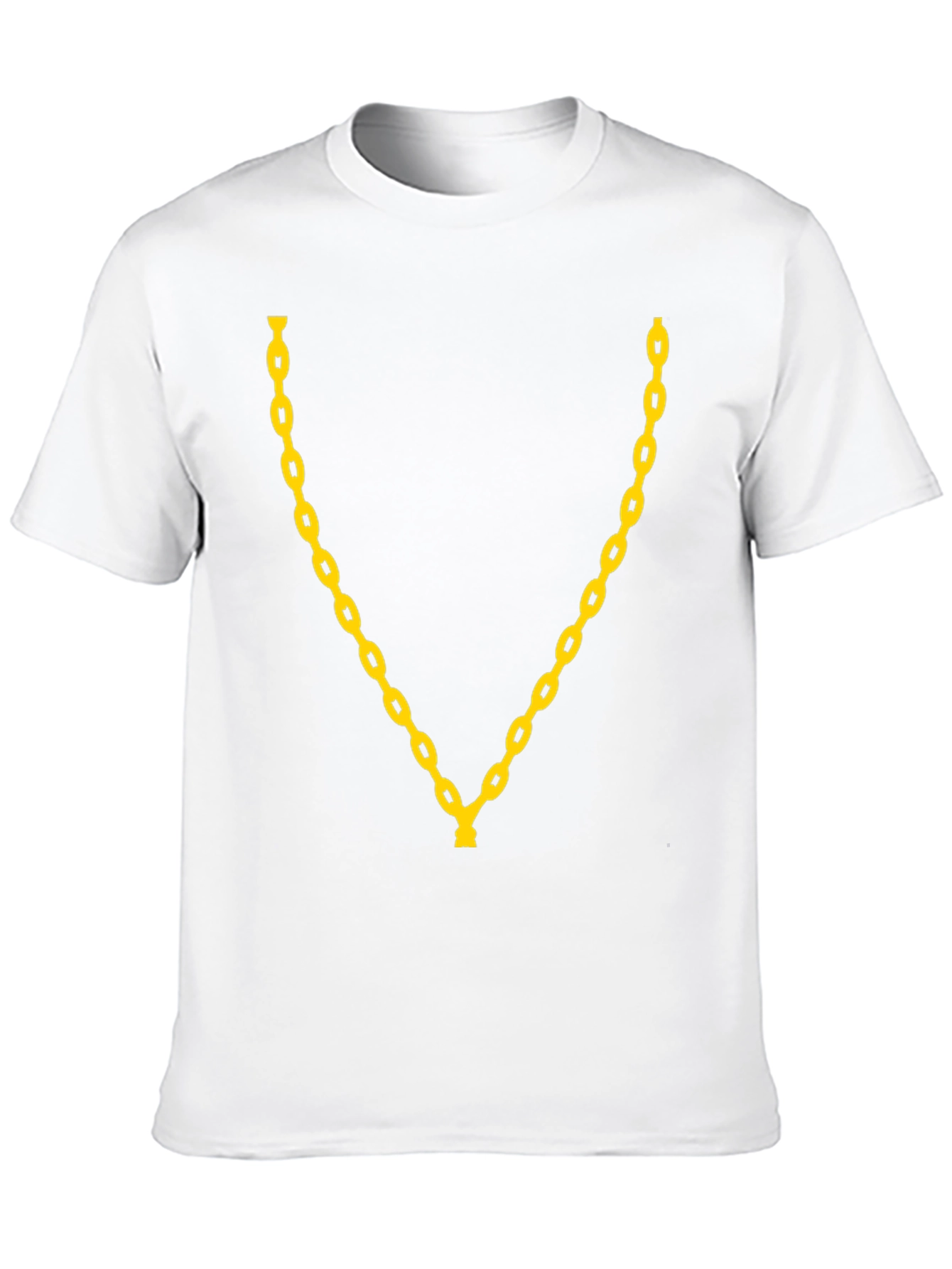 Chain Graphic Tee - Stylish Black Crew Neck T-Shirt