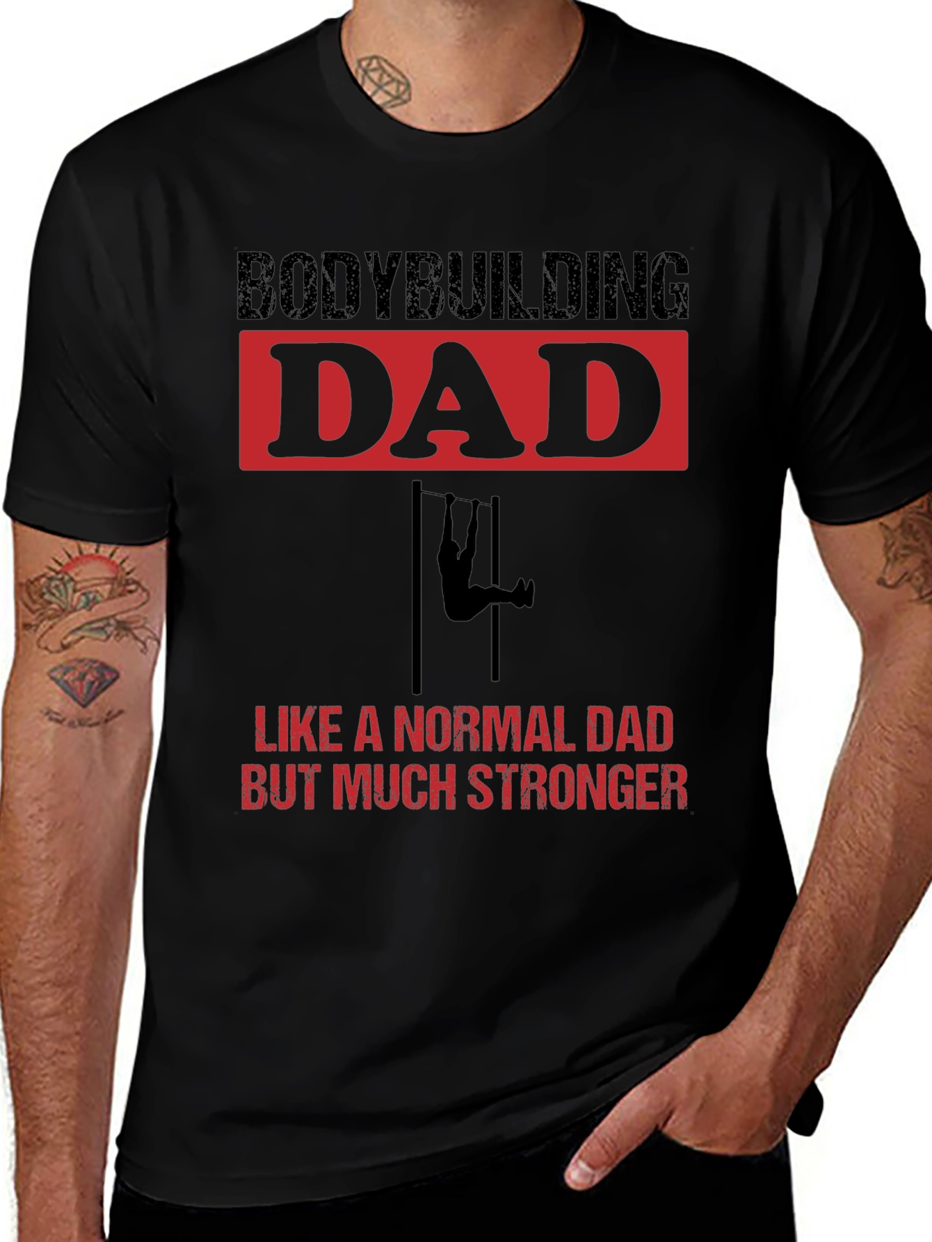 Bodybuilding Dad Stronger T-Shirt