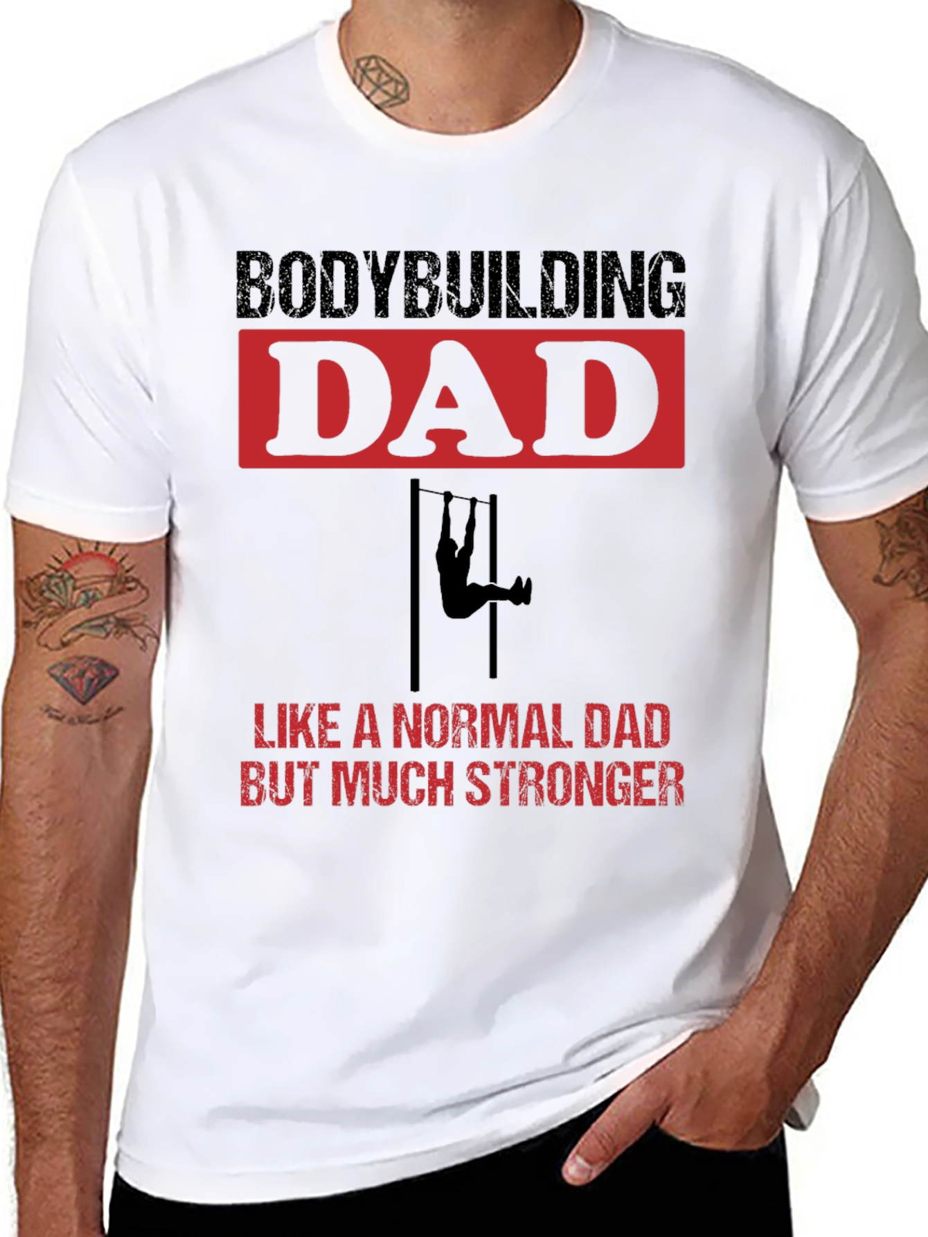 Bodybuilding Dad Stronger T-Shirt