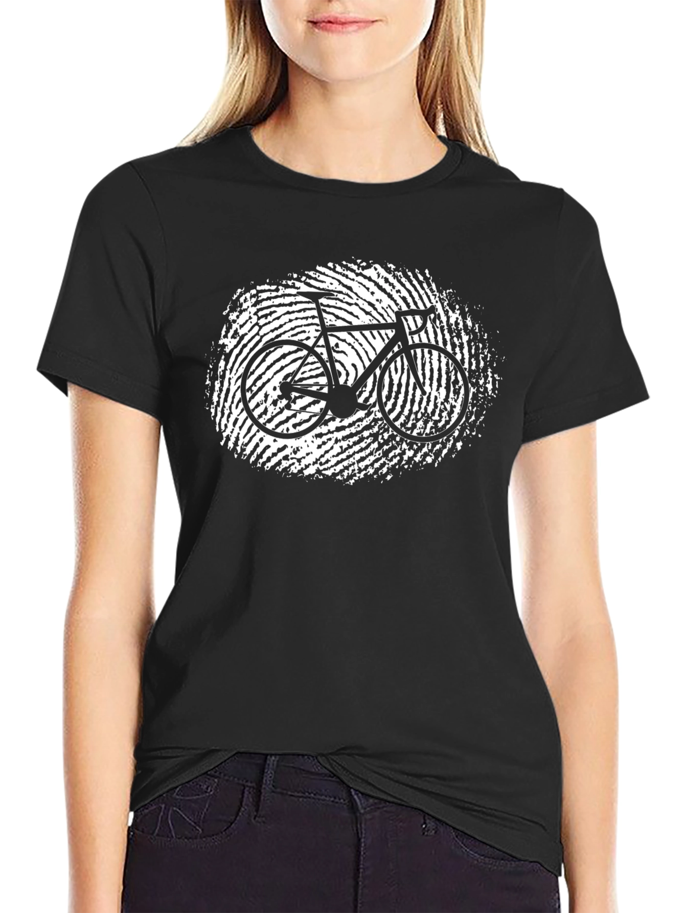 Bike Fingerprint Graphic T-Shirt