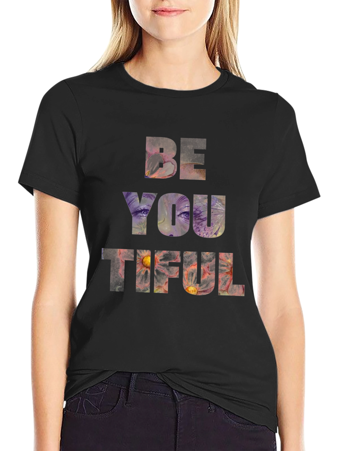 Be You Tiful Graphic T-Shirt - Unisex Black Tee