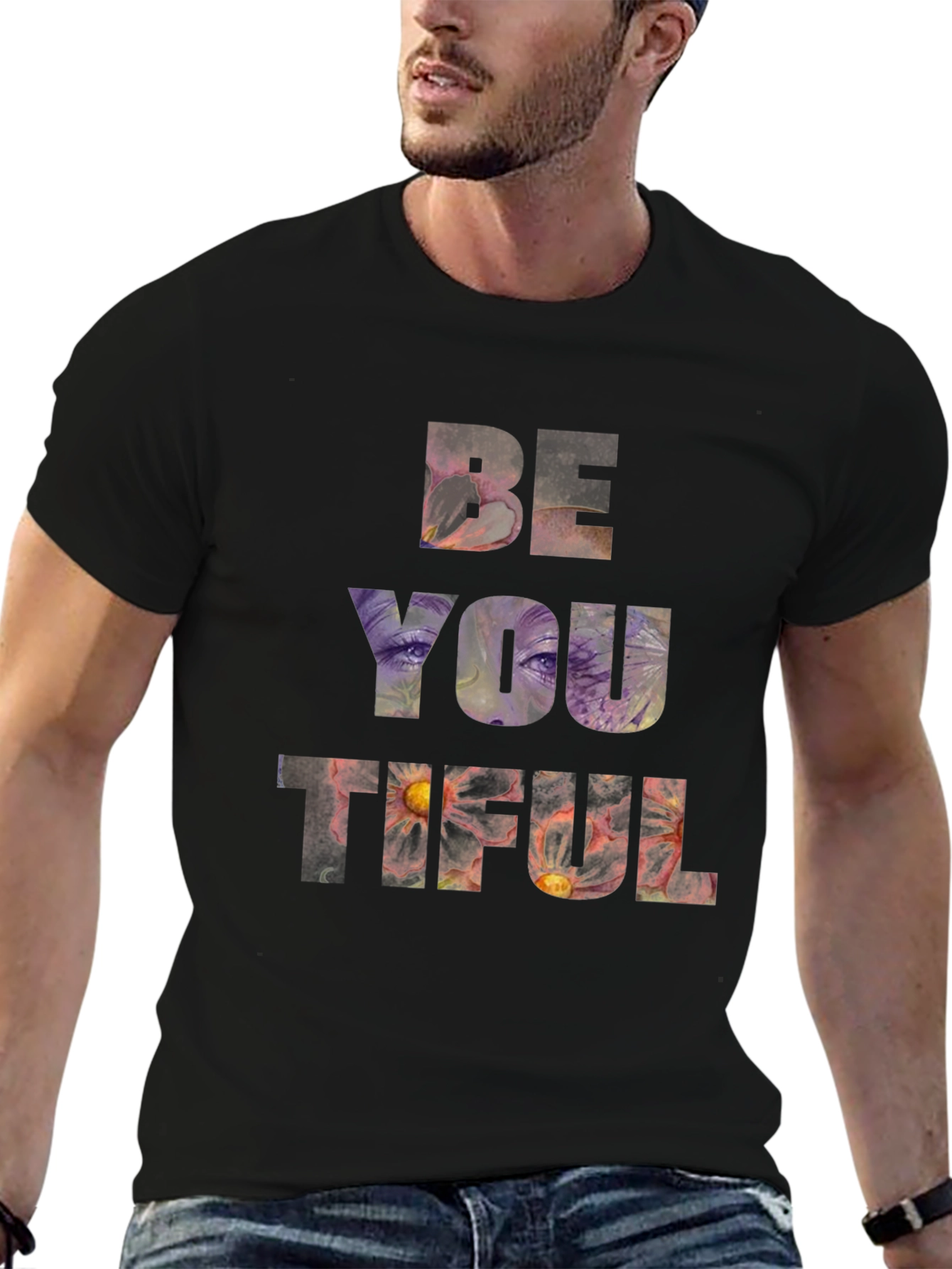 Be You Tiful Graphic T-Shirt - Unisex Black Tee
