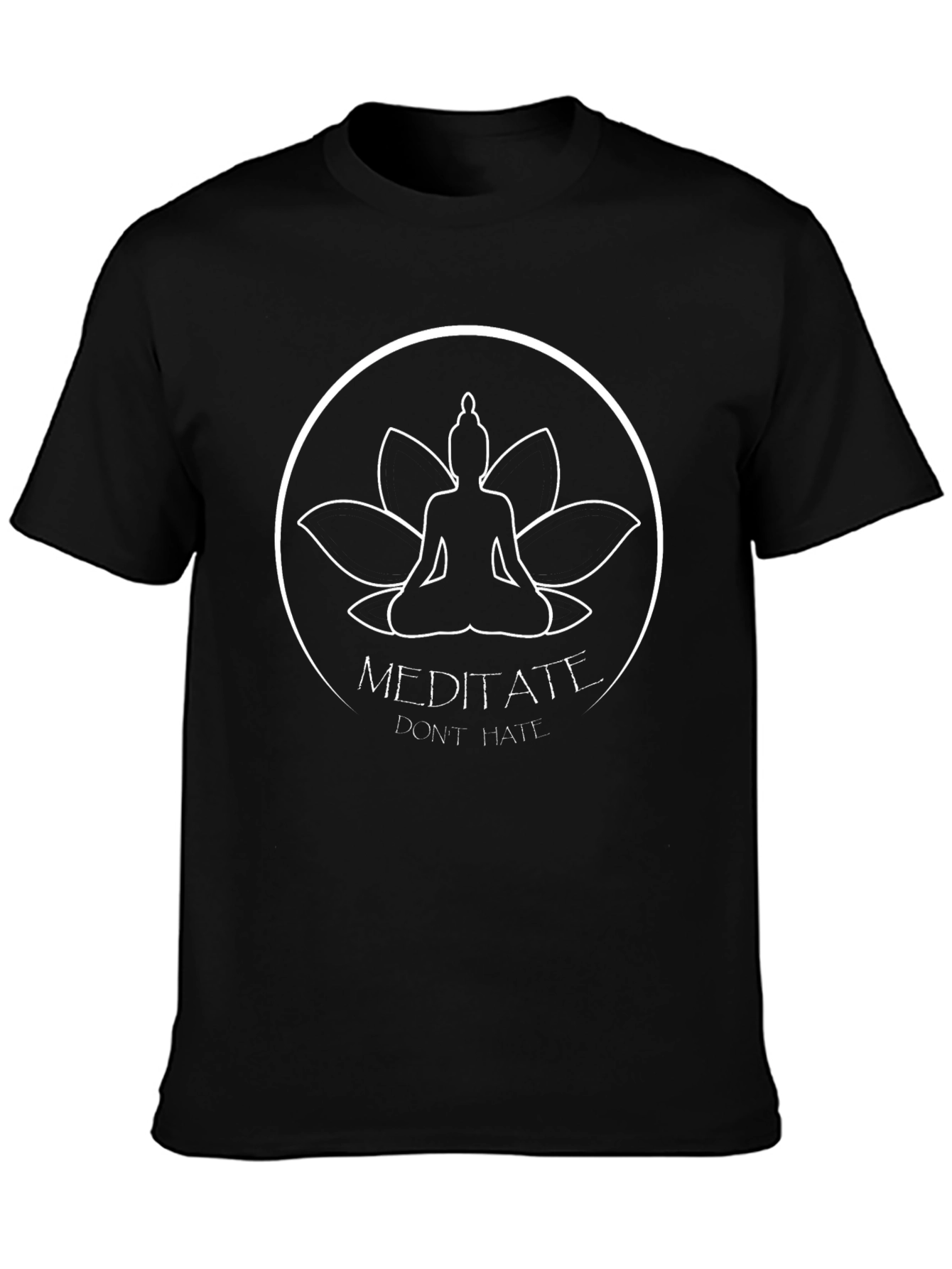 Meditate Dont Hate T-Shirt - Yoga Zen Peace Tee