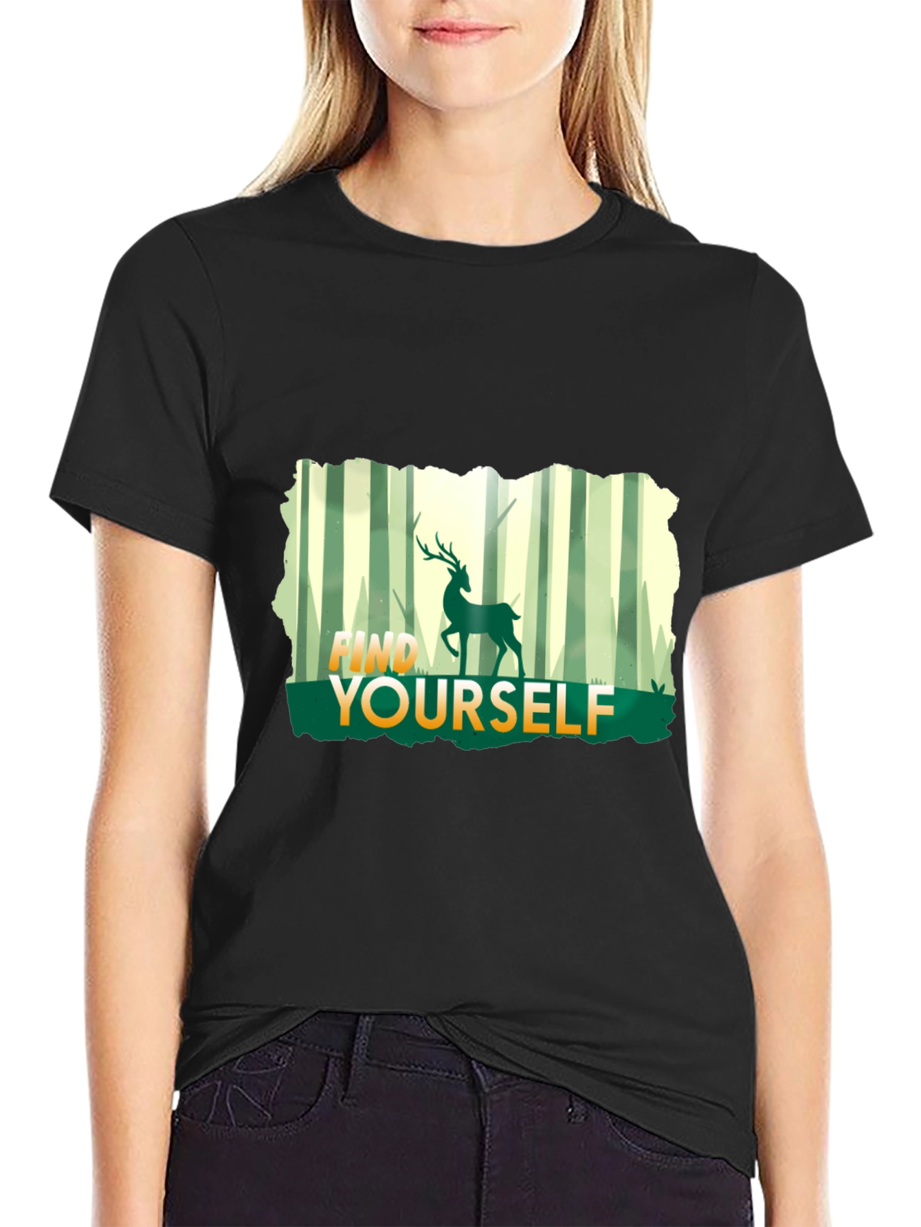 Find Yourself Deer Graphic T-Shirt