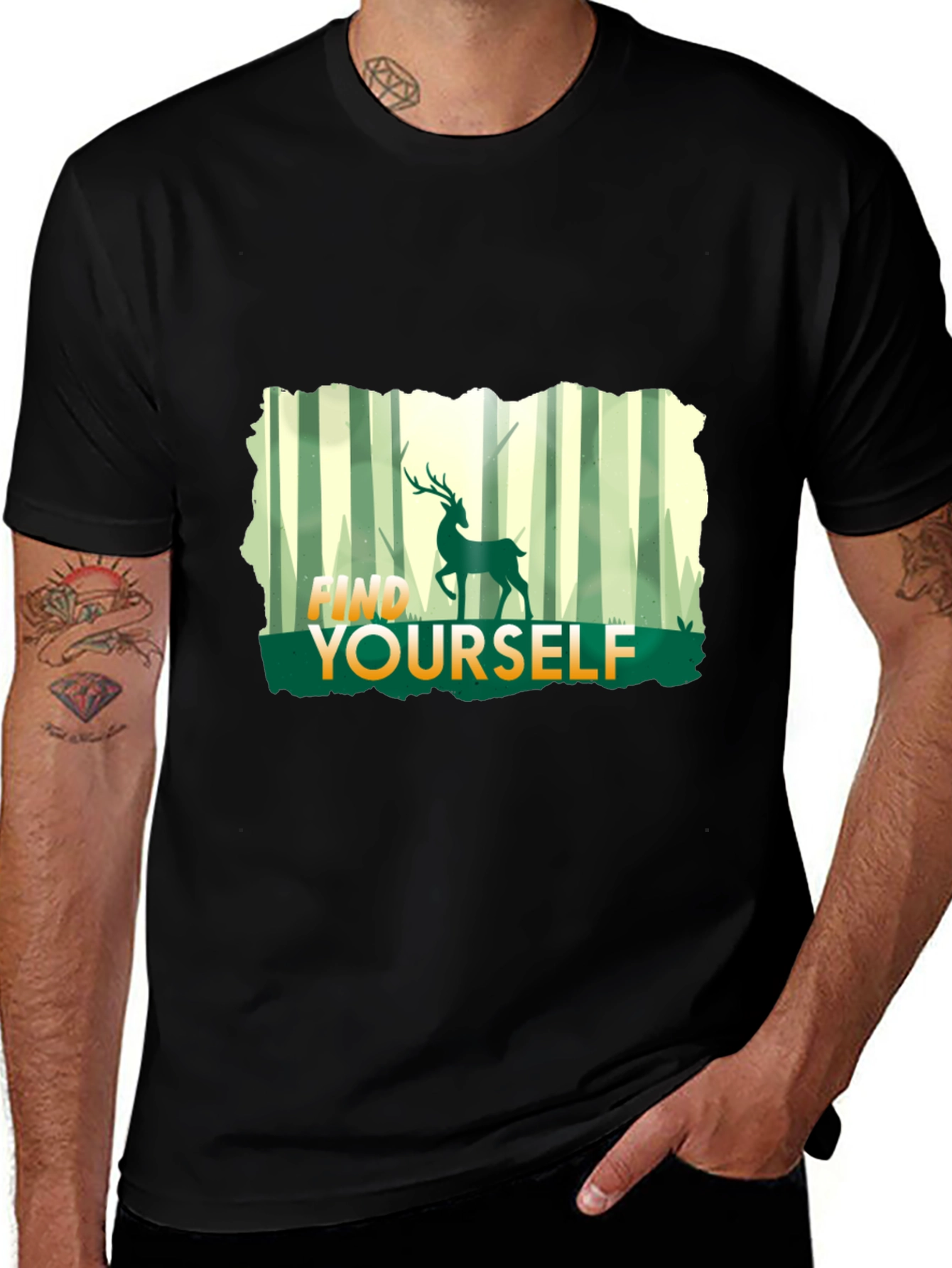 Find Yourself Deer Graphic T-Shirt