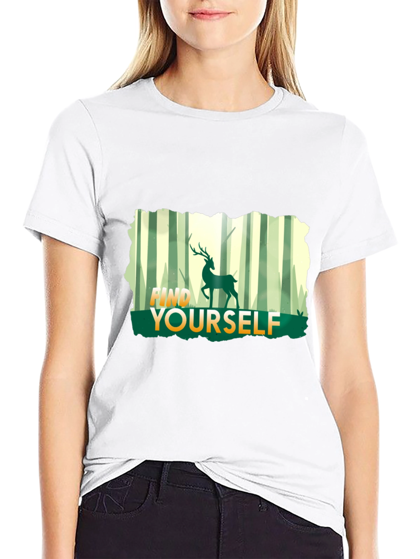 Find Yourself Deer Graphic T-Shirt