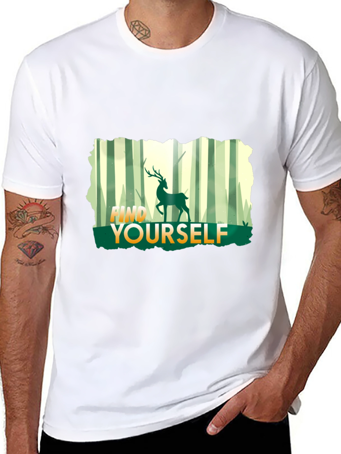 Find Yourself Deer Graphic T-Shirt