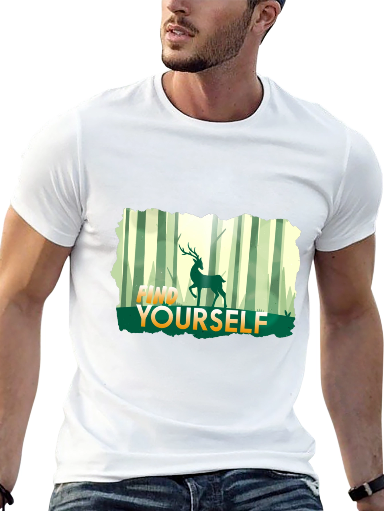 Find Yourself Deer Graphic T-Shirt