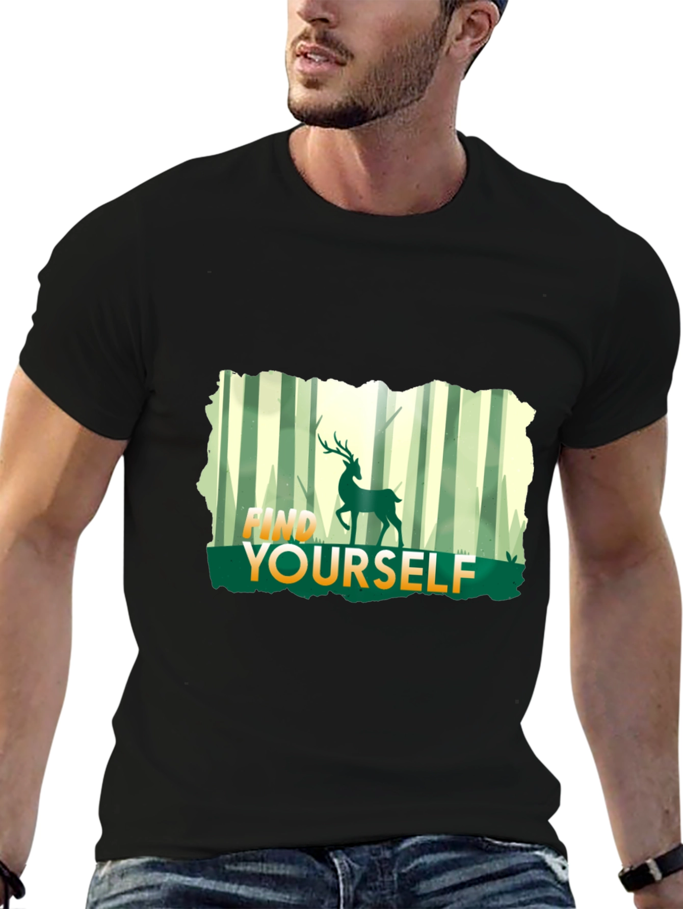 Find Yourself Deer Graphic T-Shirt