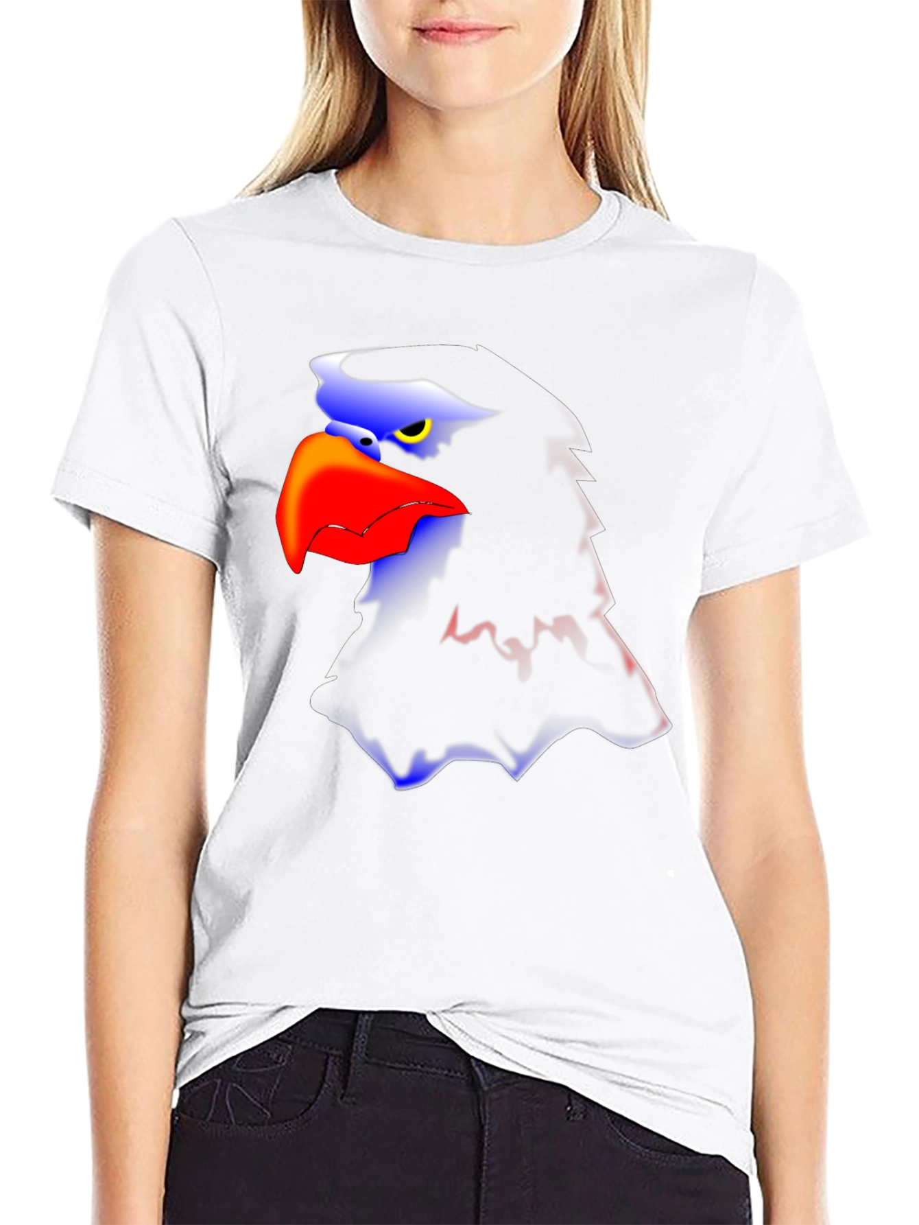 Bold Eagle Graphic Tee - Black Casual T-Shirt
