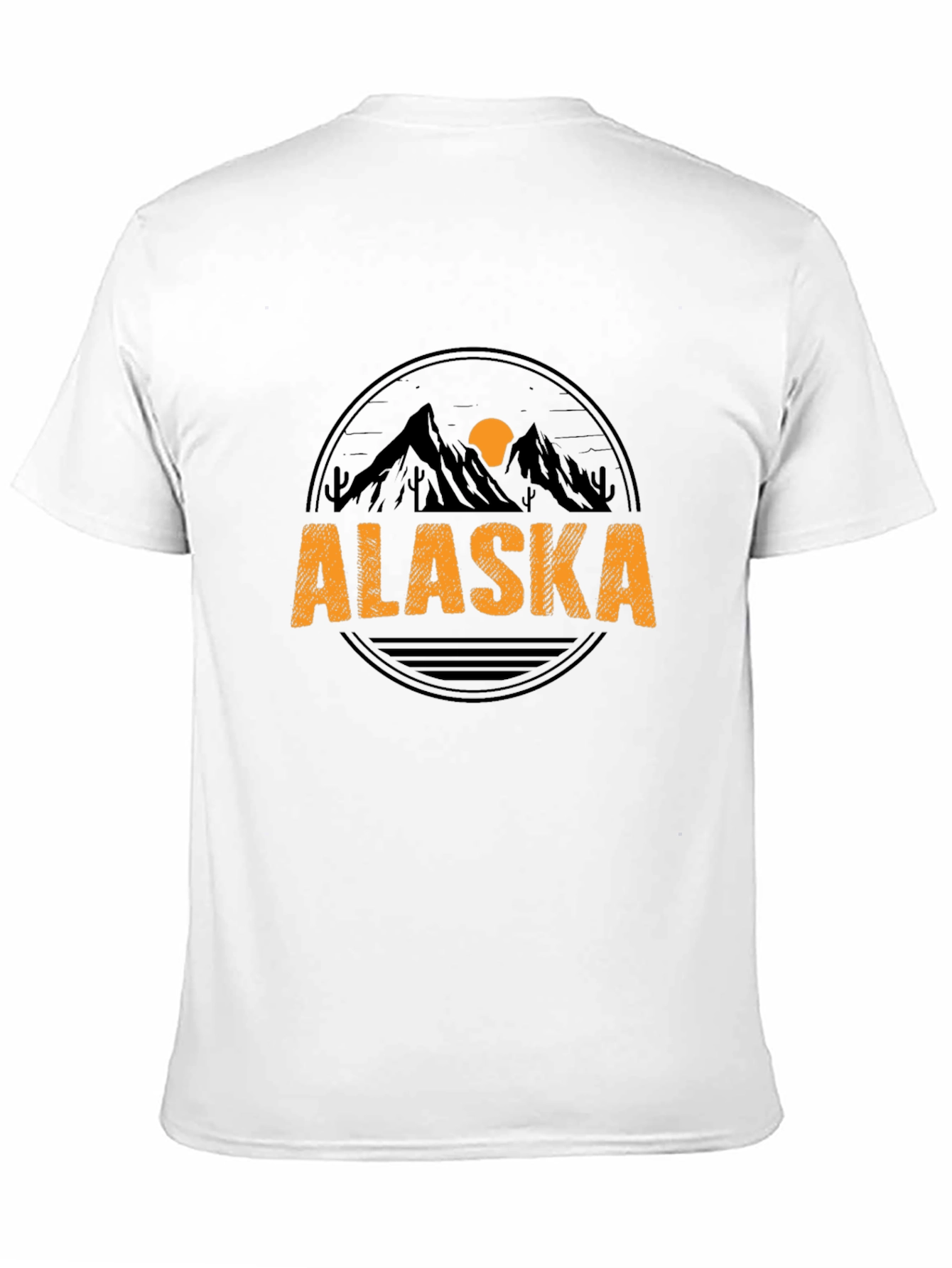 Alaska Graphic Tee - Mountain Sunset Design
