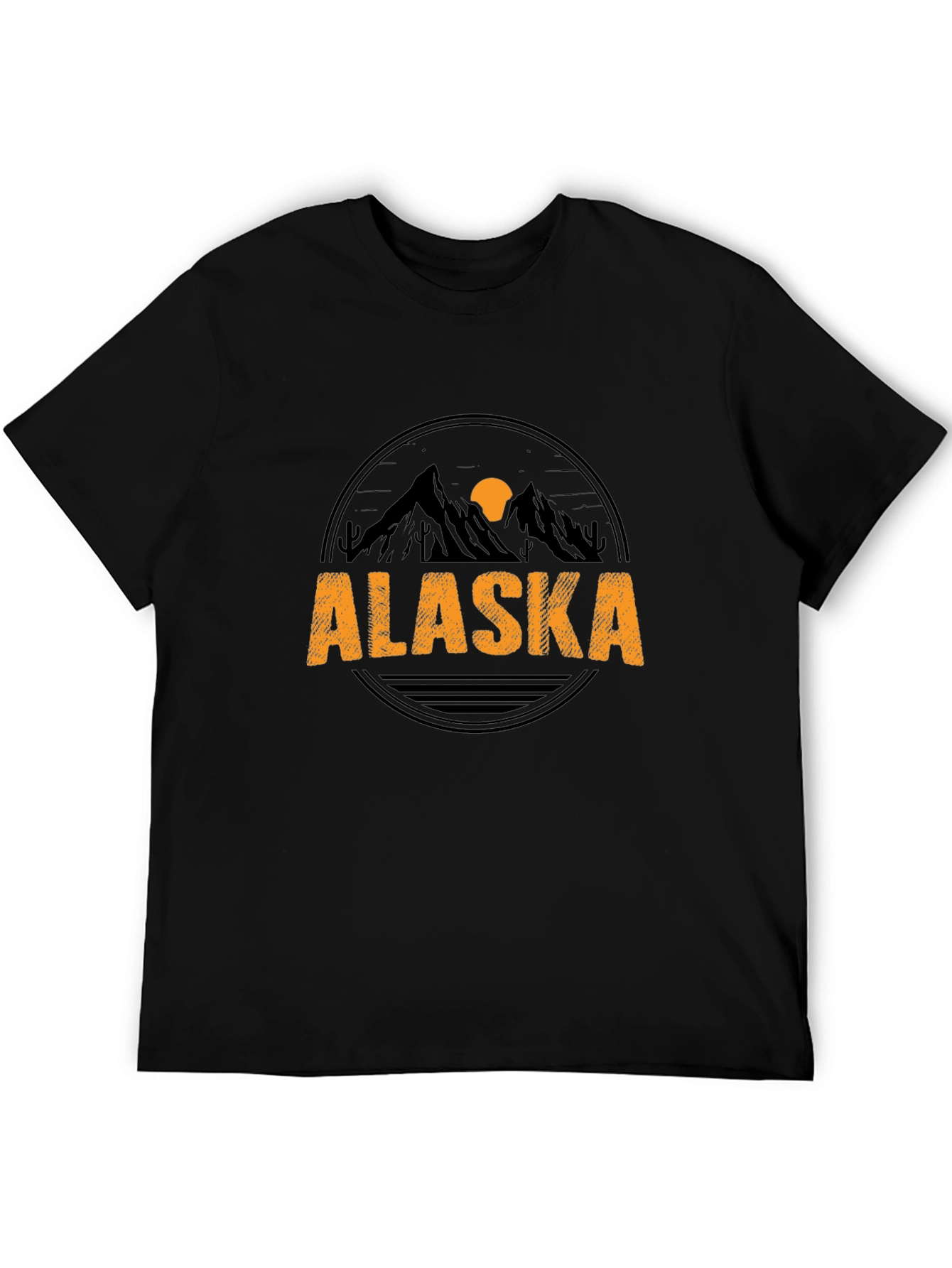 Alaska Graphic Tee - Mountain Sunset Design