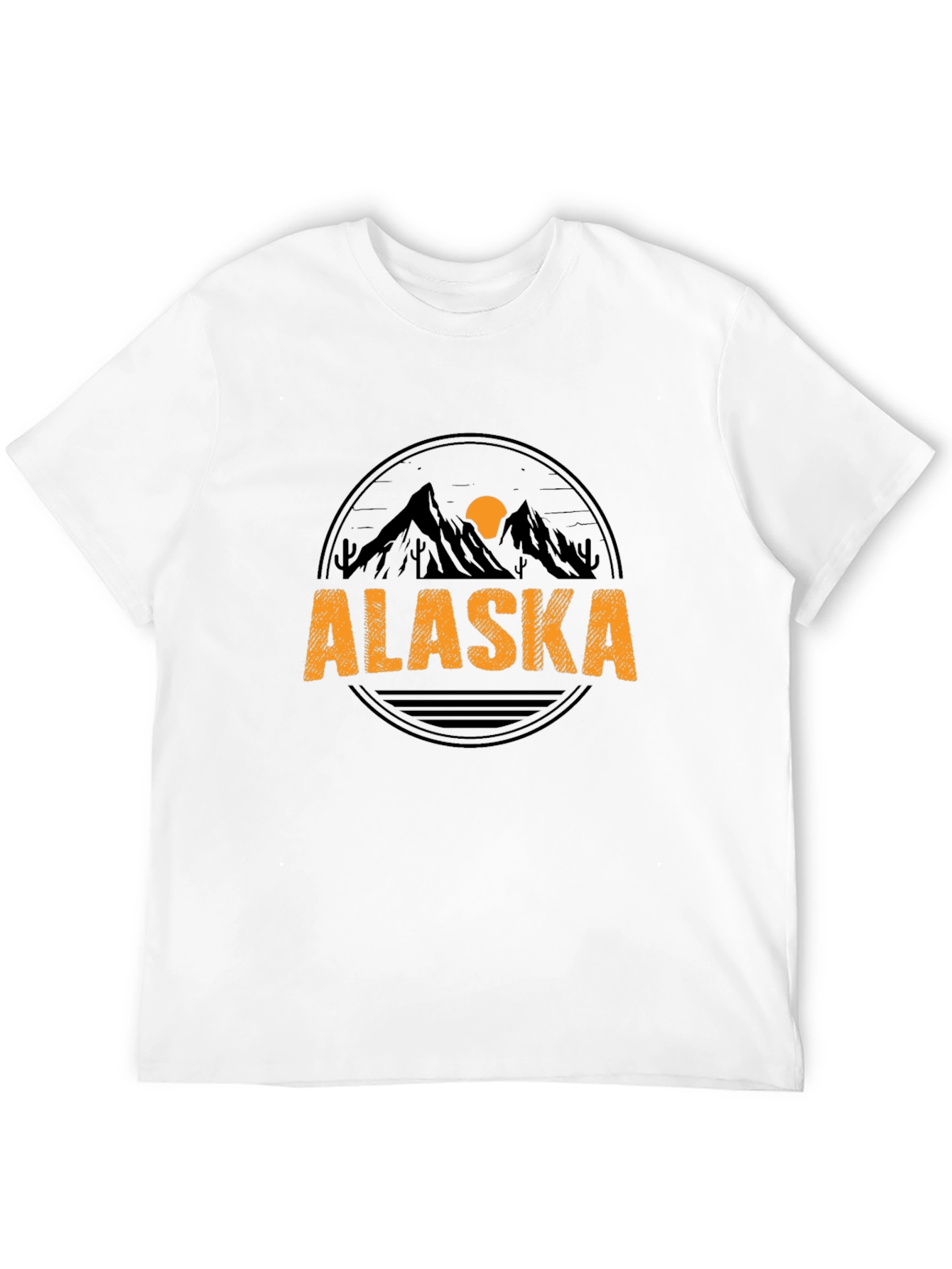 Alaska Graphic Tee - Mountain Sunset Design