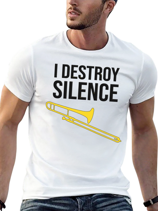 I Destroy Silence Trombone T-Shirt