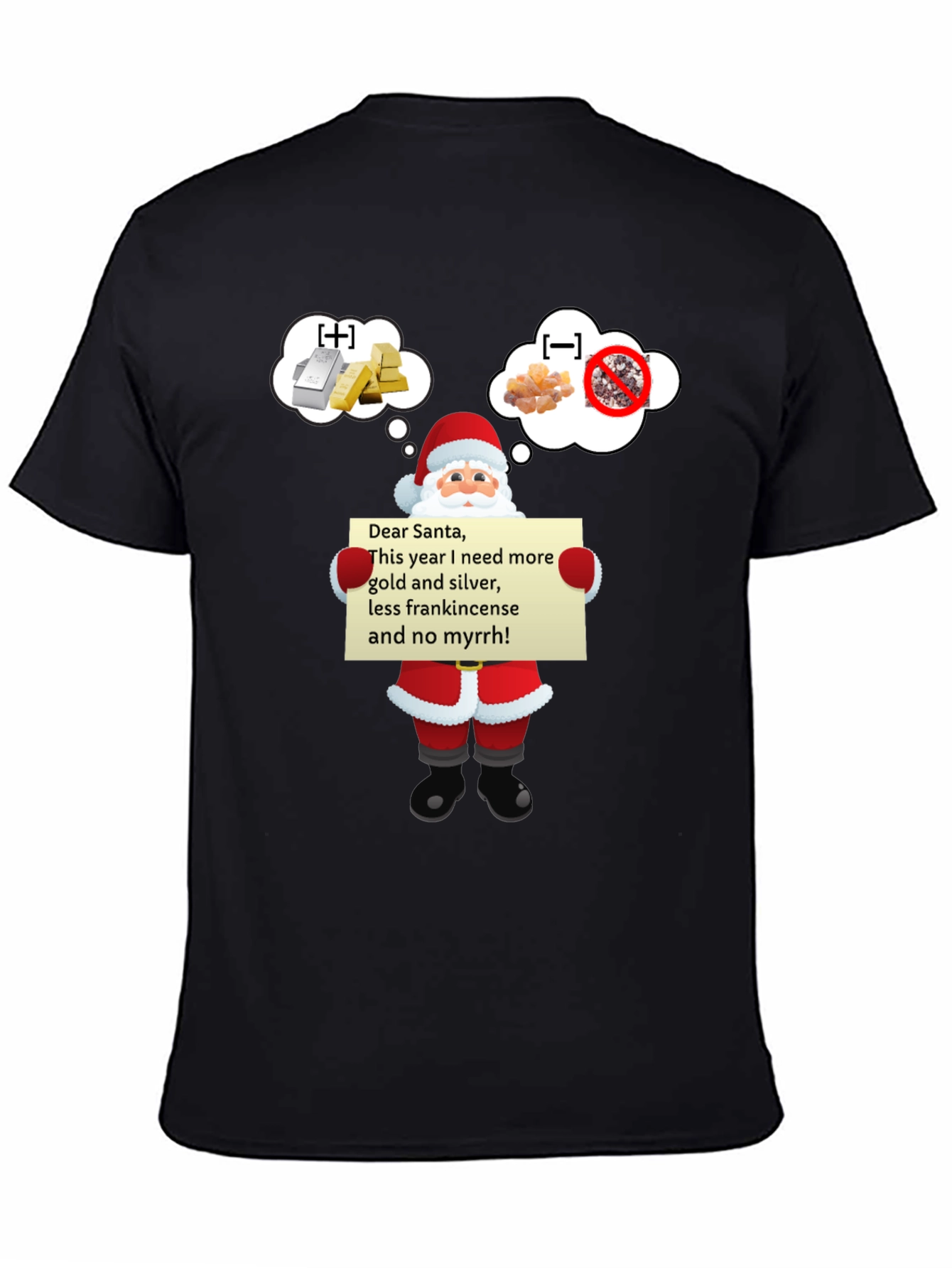Dear Santa Gold Silver Funny T-Shirt