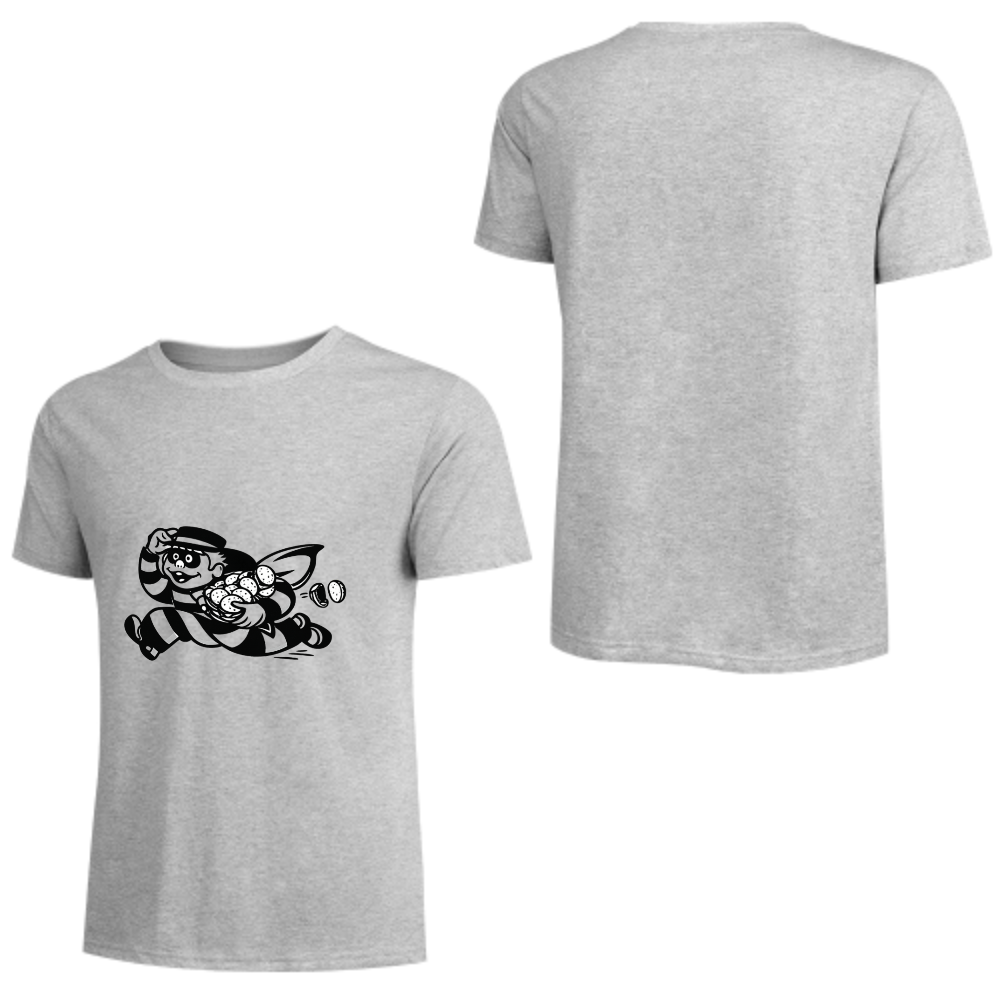 Funny Burger Bandit T-Shirt | Cartoon Fast Food Graphic Tee(z125)