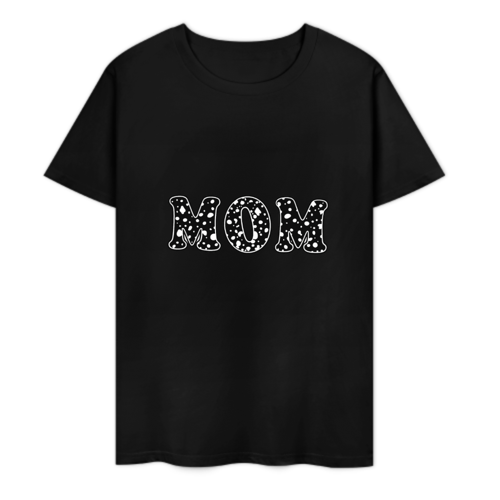 Mom Leopard Print Graphic T-Shirt | Cute Minimalist Mother’s Day Tee(z120)
