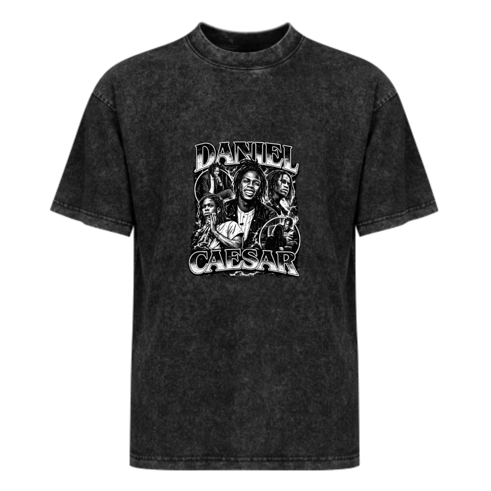 Daniel Caesar Vintage Graphic Washed T-Shirt | Retro Music Streetwear Tee(z110)