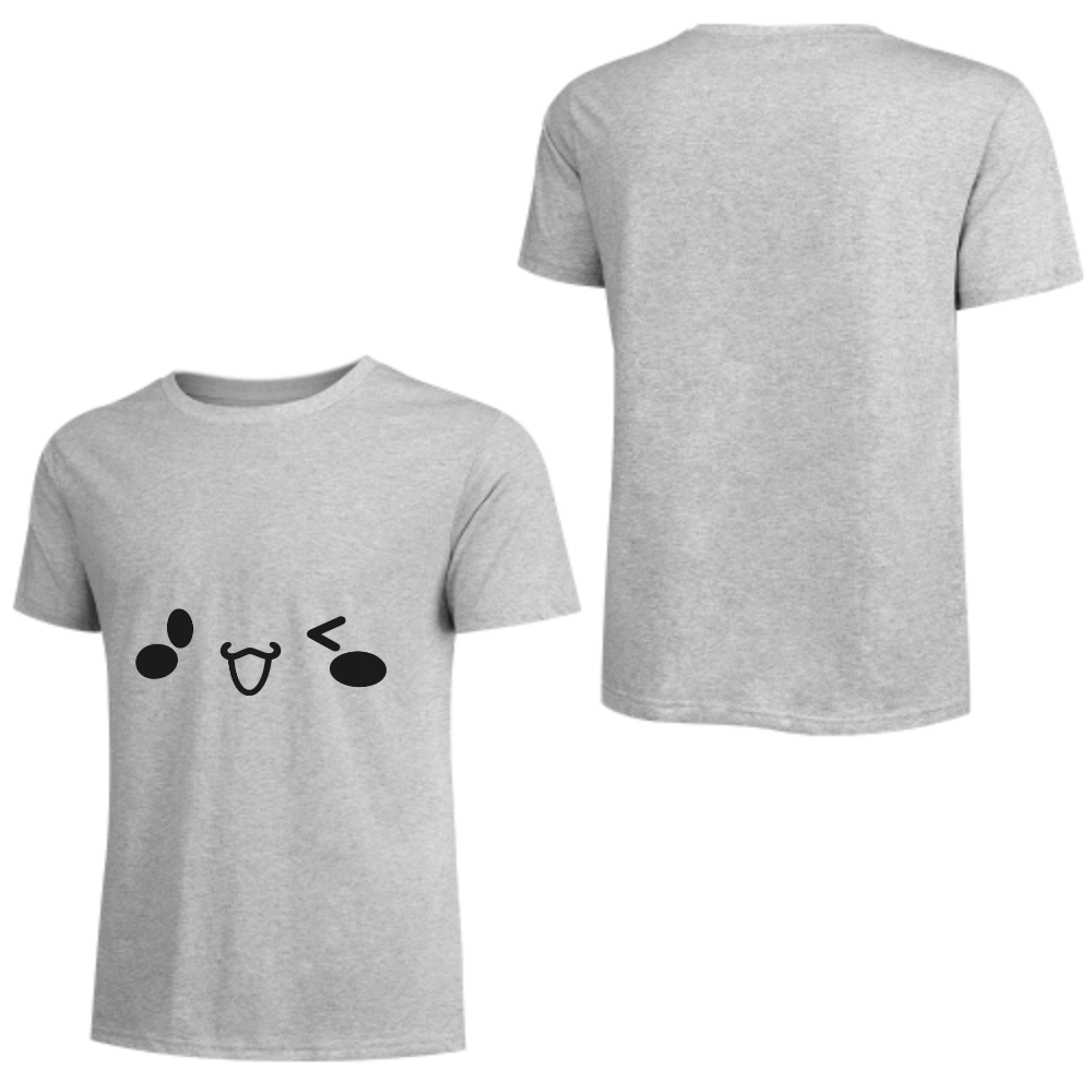 Cute Kawaii Face T-Shirt | Minimal Anime Emoji Graphic Tee(z126)