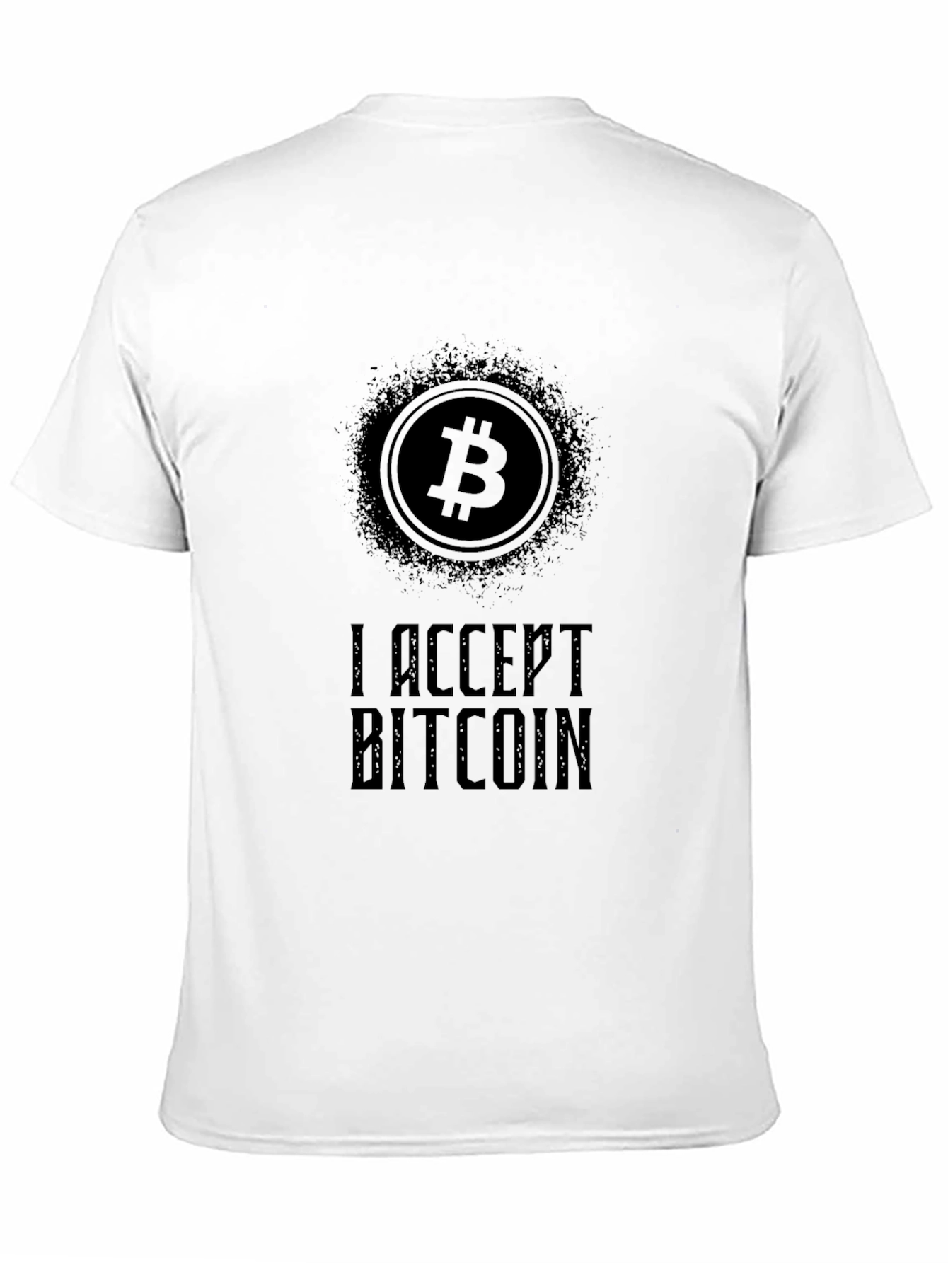 I Accept Bitcoin Black T-Shirt - Crypto Currency Tee
