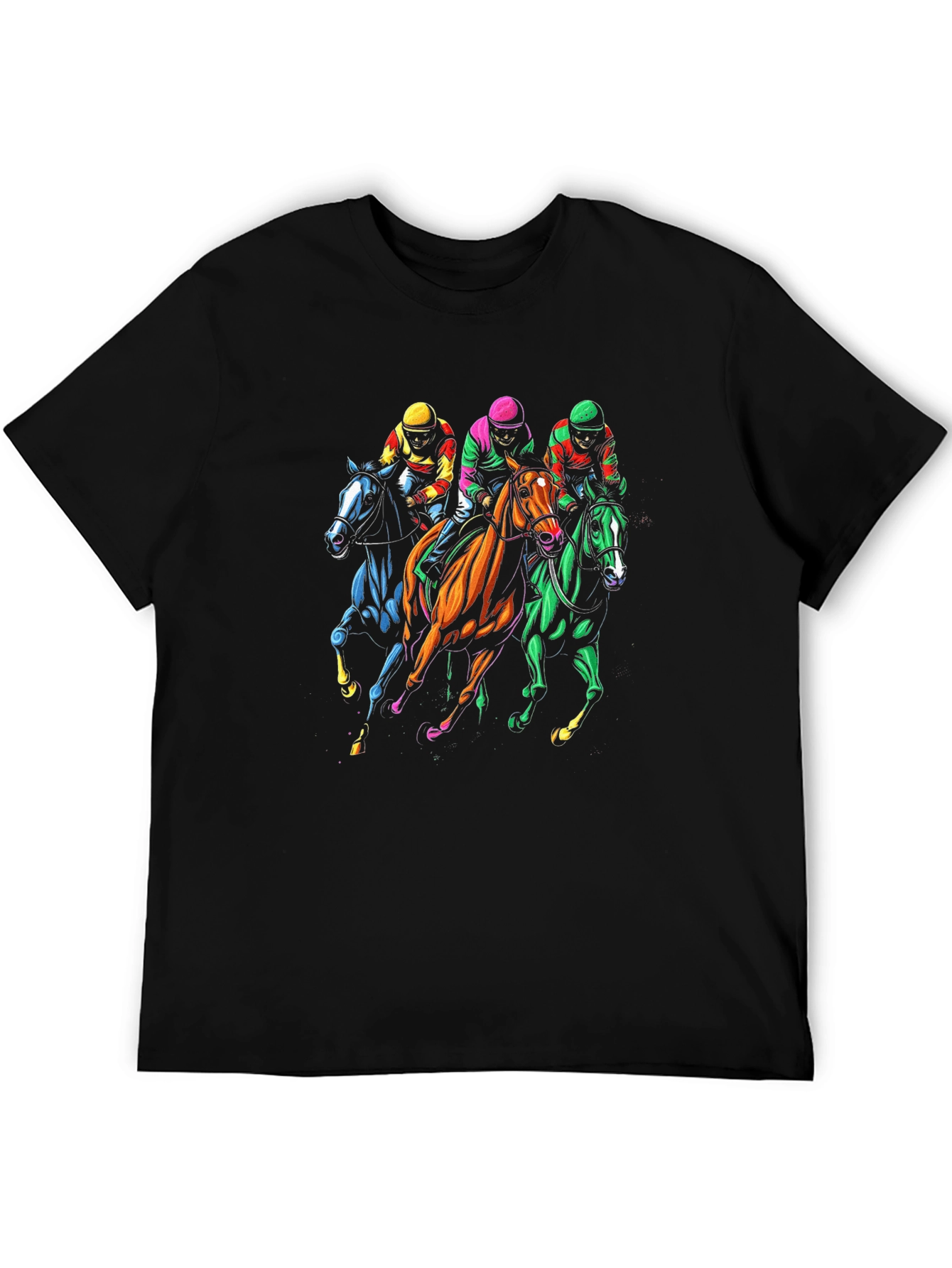 Horse Race Graphic Tee - Black
