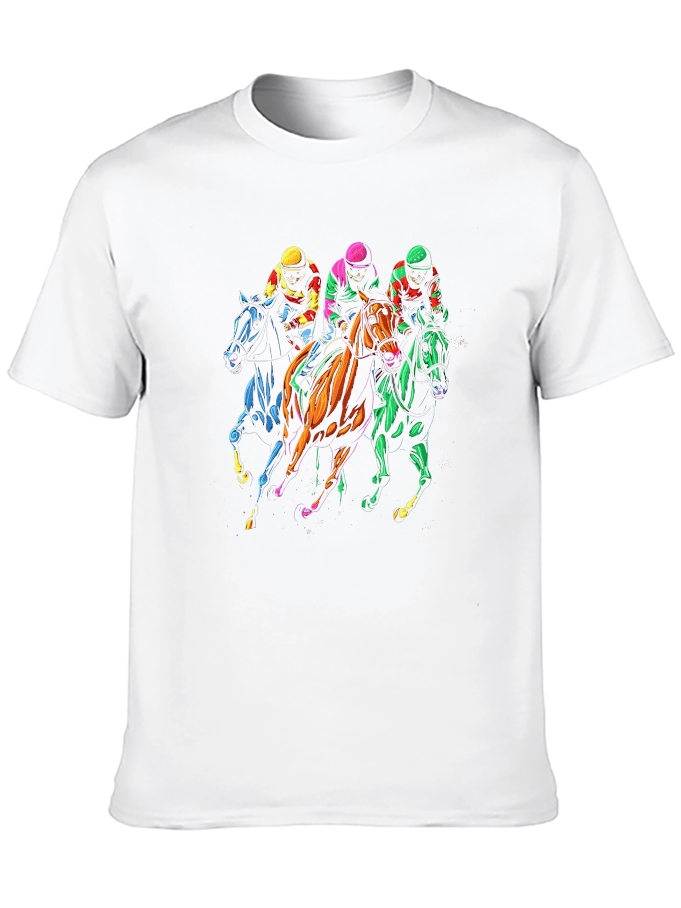 Horse Race Graphic Tee - Black