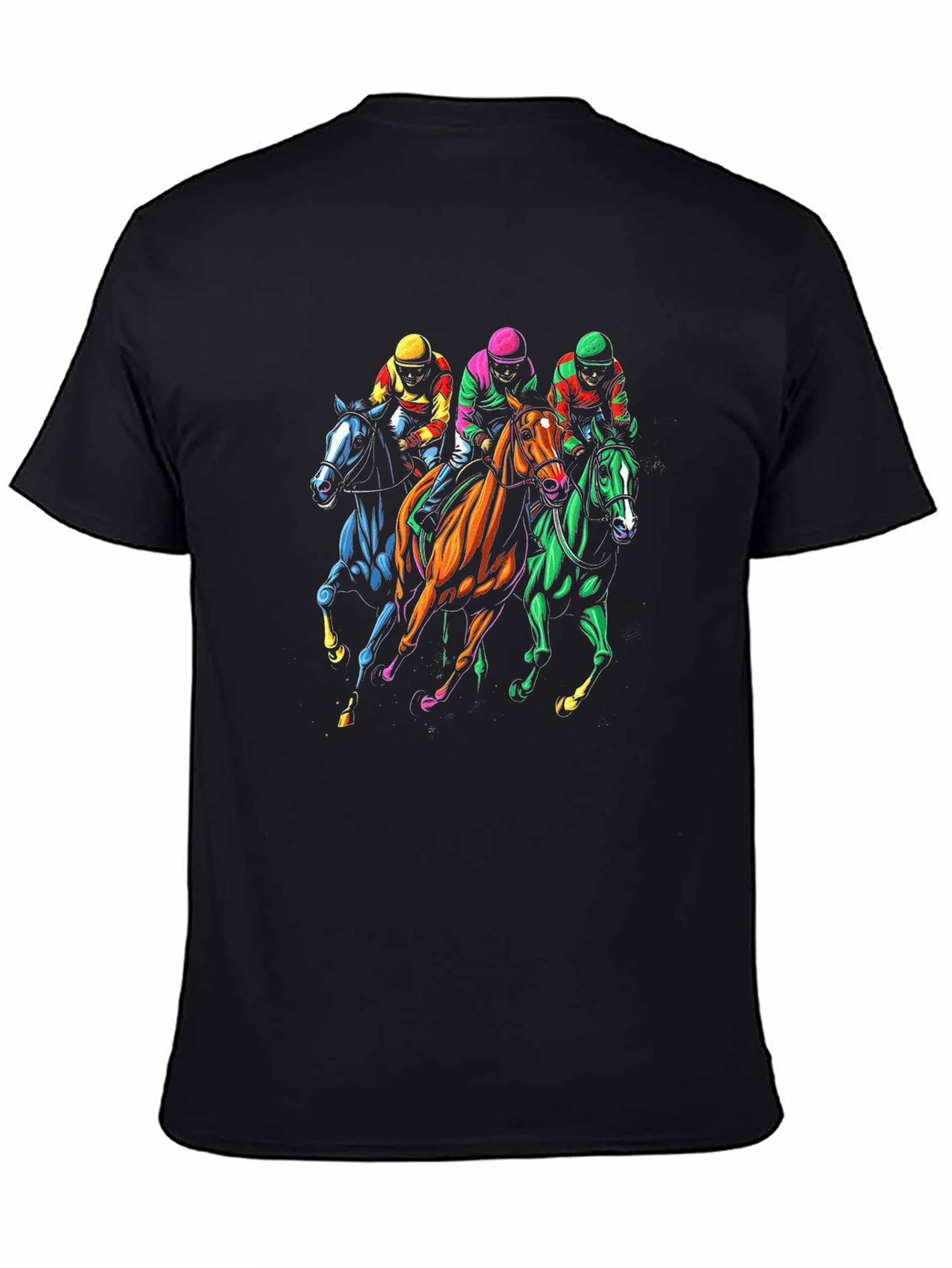 Horse Race Graphic Tee - Black