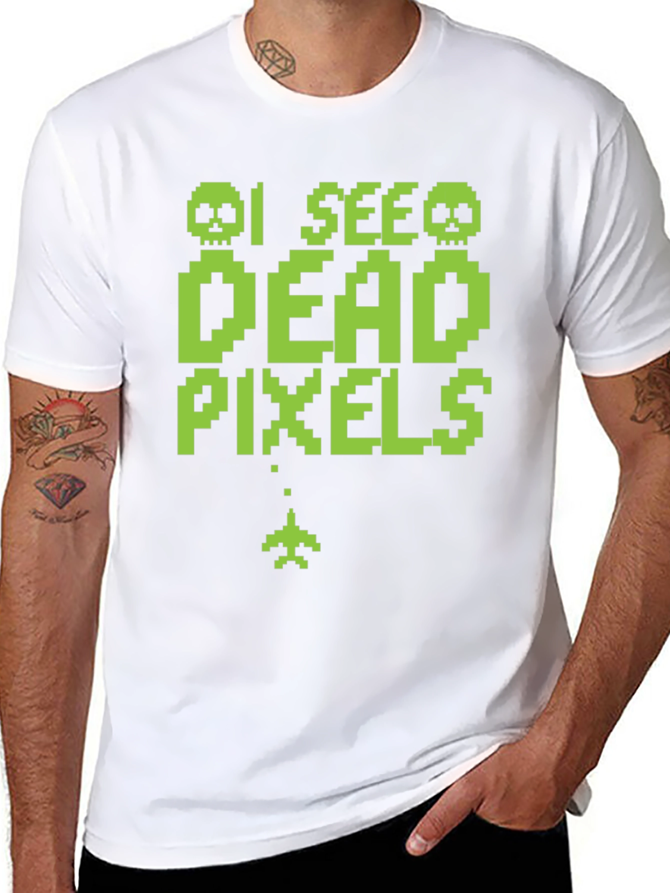 I See Dead Pixels Funny Gaming T-Shirt
