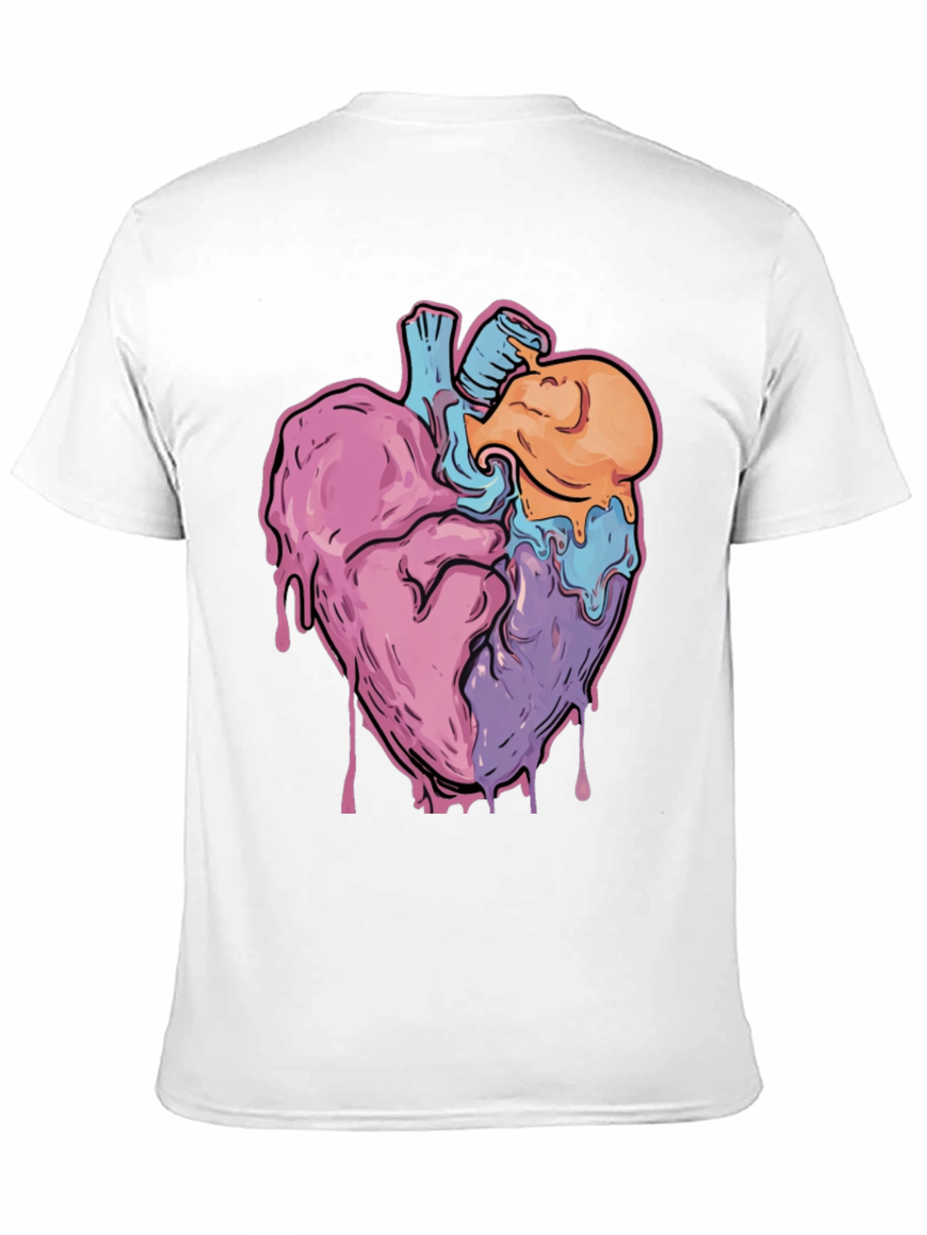 Melting Heart Graphic Tee - Unique Art Design
