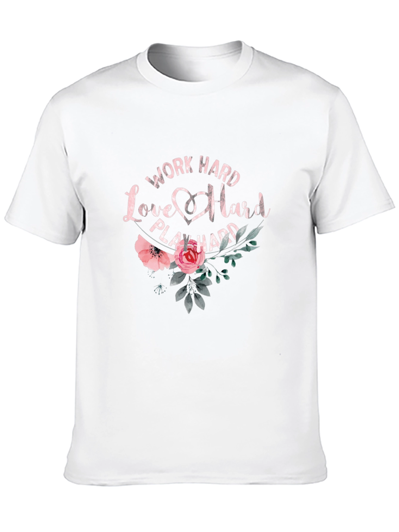 Work Hard Love Hard Play Hard Graphic Tee