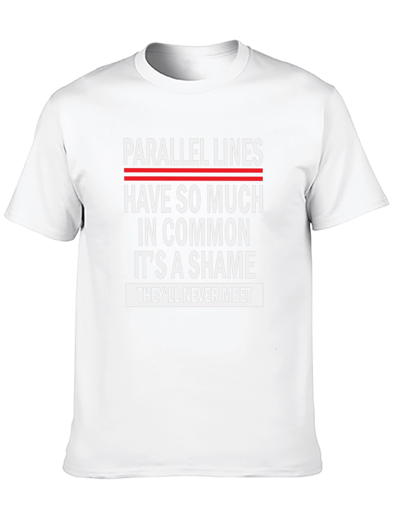 Parallel Lines Funny T-Shirt - Unisex Black Tee