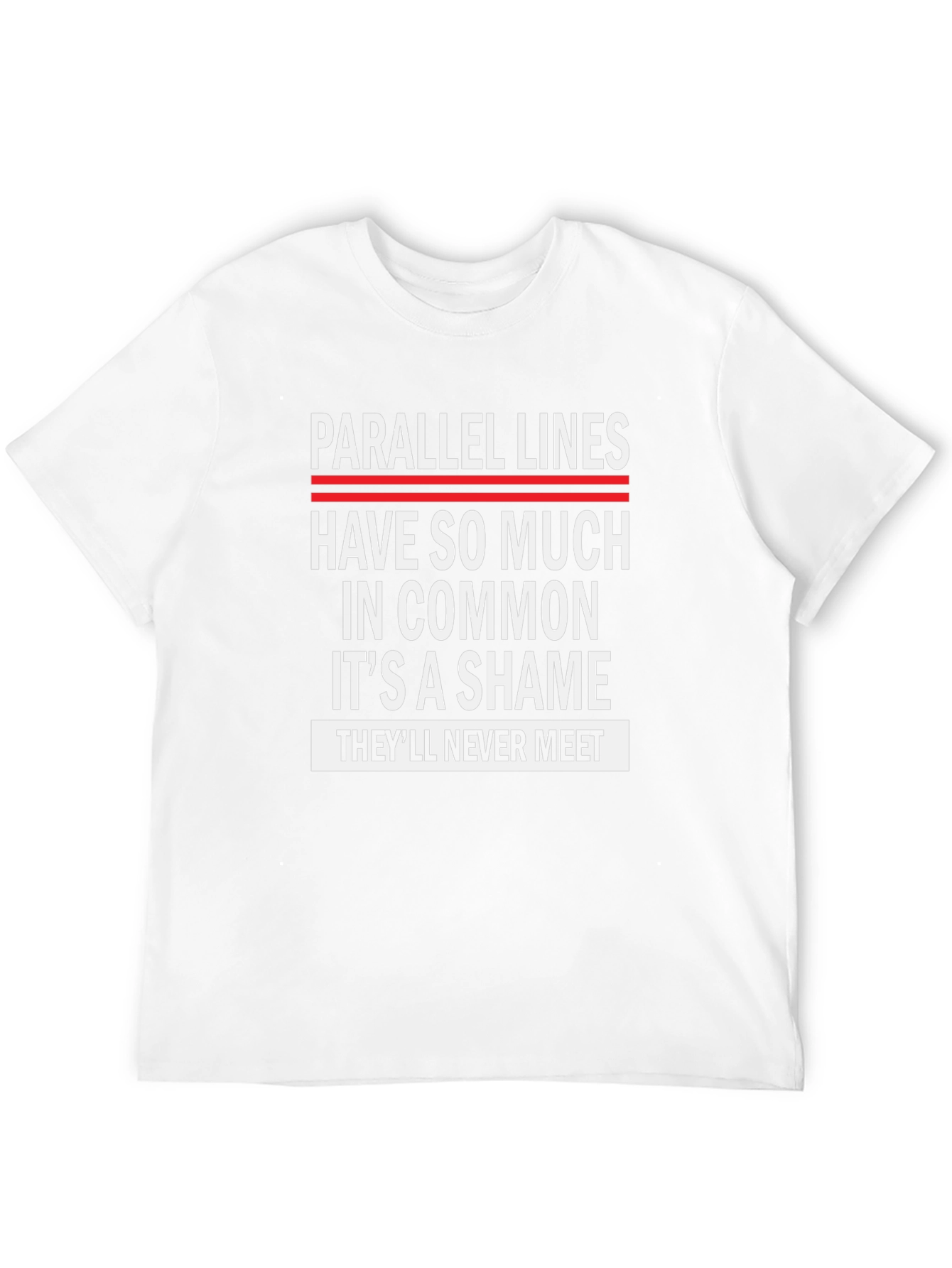 Parallel Lines Funny T-Shirt - Unisex Black Tee